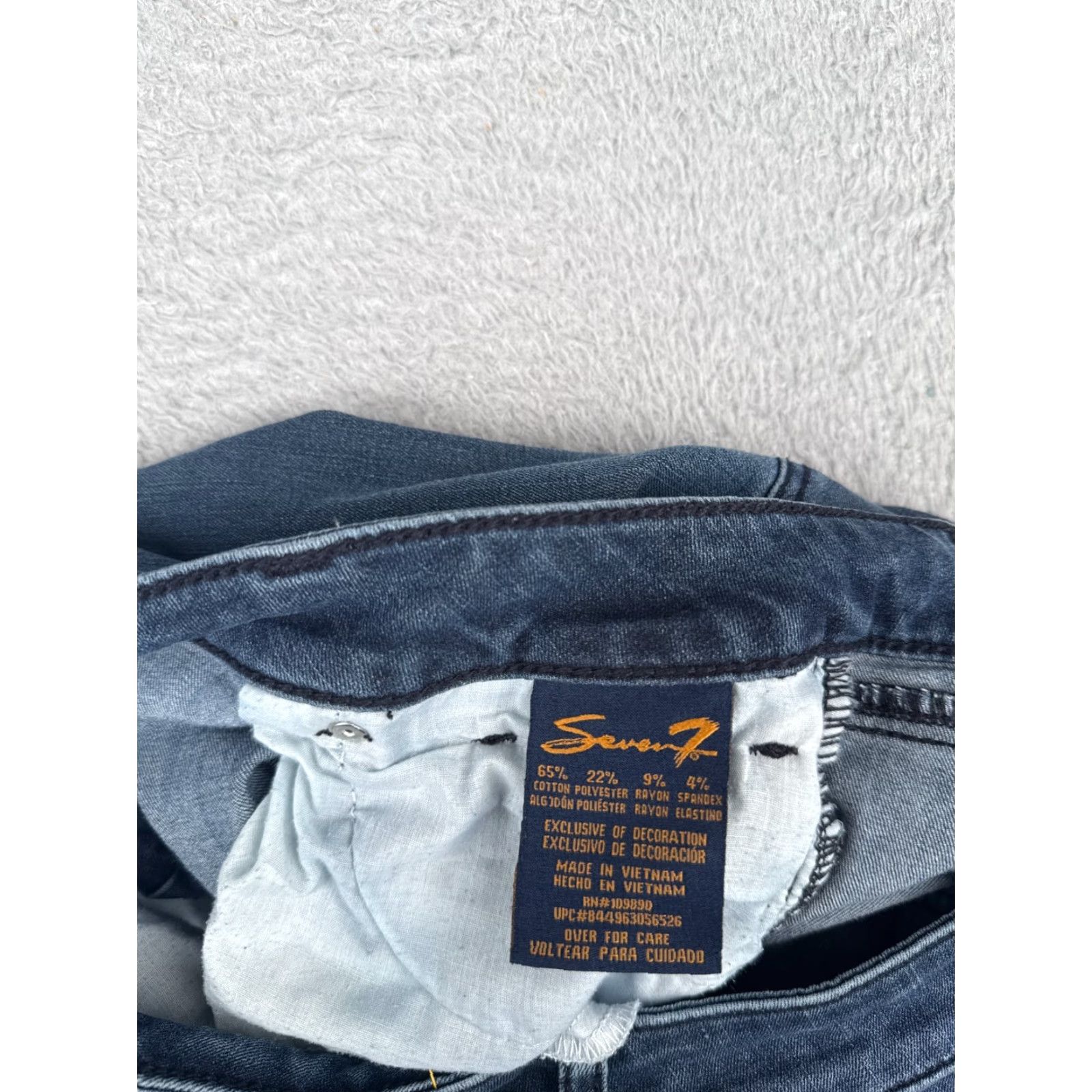 Vintage Seven7 Jeans Women Capri Skinny Mid Rise Blue Denim 31 Inseam 20 Cotton Blend 10 Size 32" / US 10 / IT 46 - 7 Thumbnail
