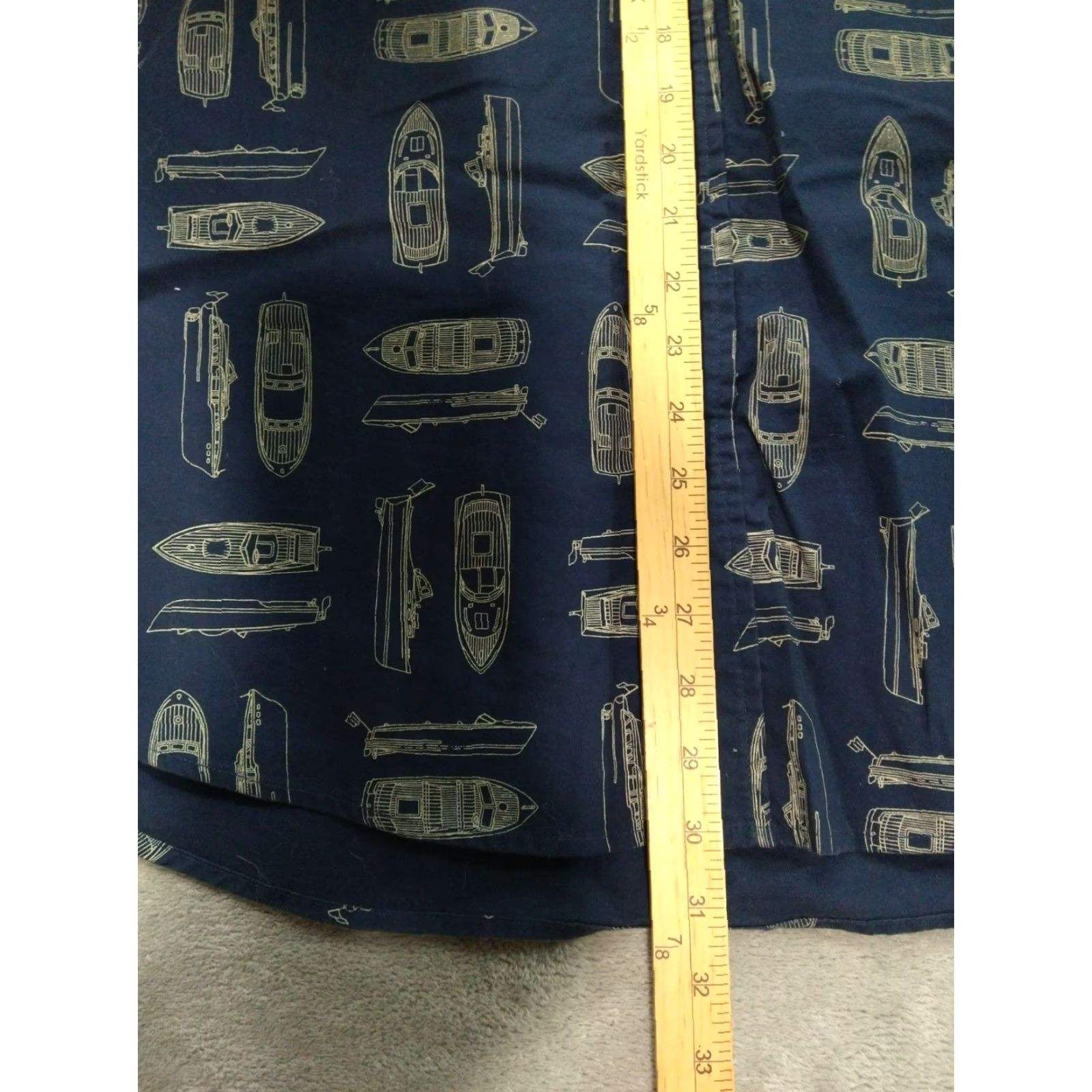 Vintage Woolrich Shirt Mens Large Blue Boat Print Short Sleeve Button Front Camp Sailing Size US L / EU 52-54 / 3 - 3 Thumbnail