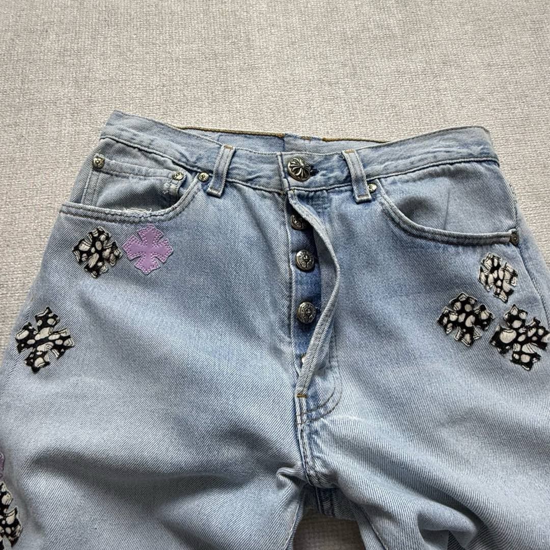 Chrome Hearts Chrome Hearts Light Wash Criss Patches Jeans size 30 Size US 30 / EU 46 - 5 Thumbnail
