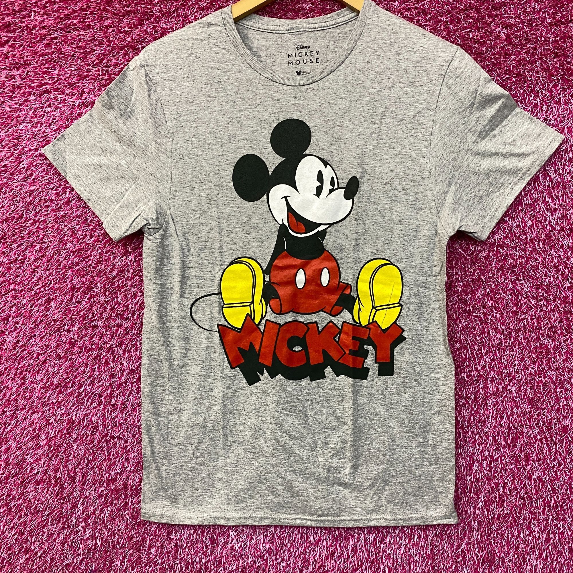 Disney Disney Mickey Mouse Sitting Graphic Print Gray T-Shirt small Size US S / EU 44-46 / 1 - 1 Thumbnail