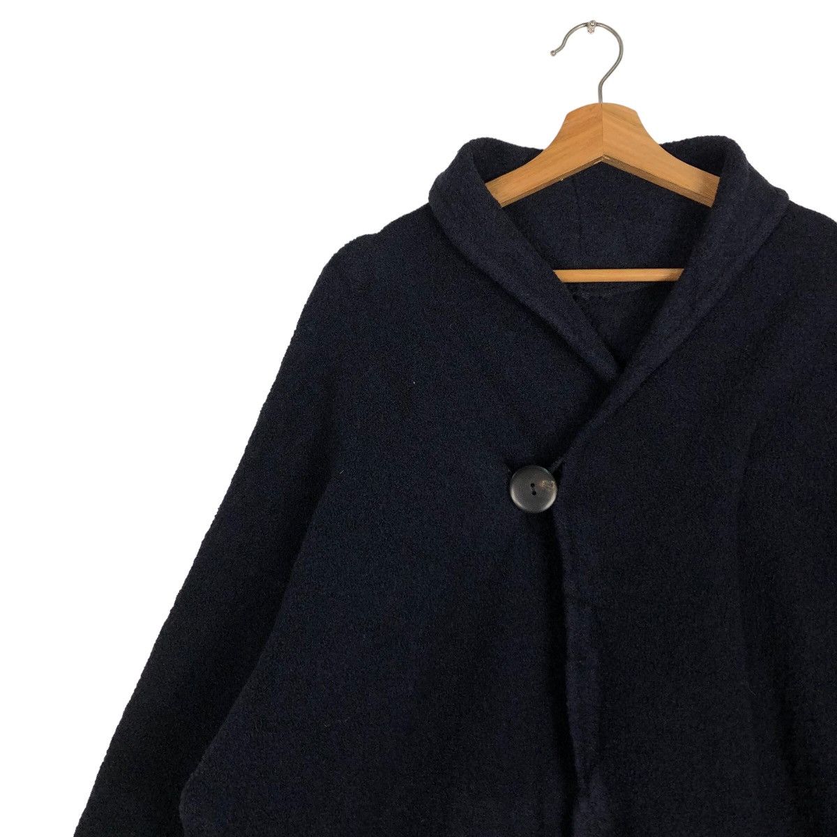 Issey Miyake 🔥Rich Black - Long Fly Coats Jacket Jungmen Japan Size US L / EU 52-54 / 3 - 6 Thumbnail