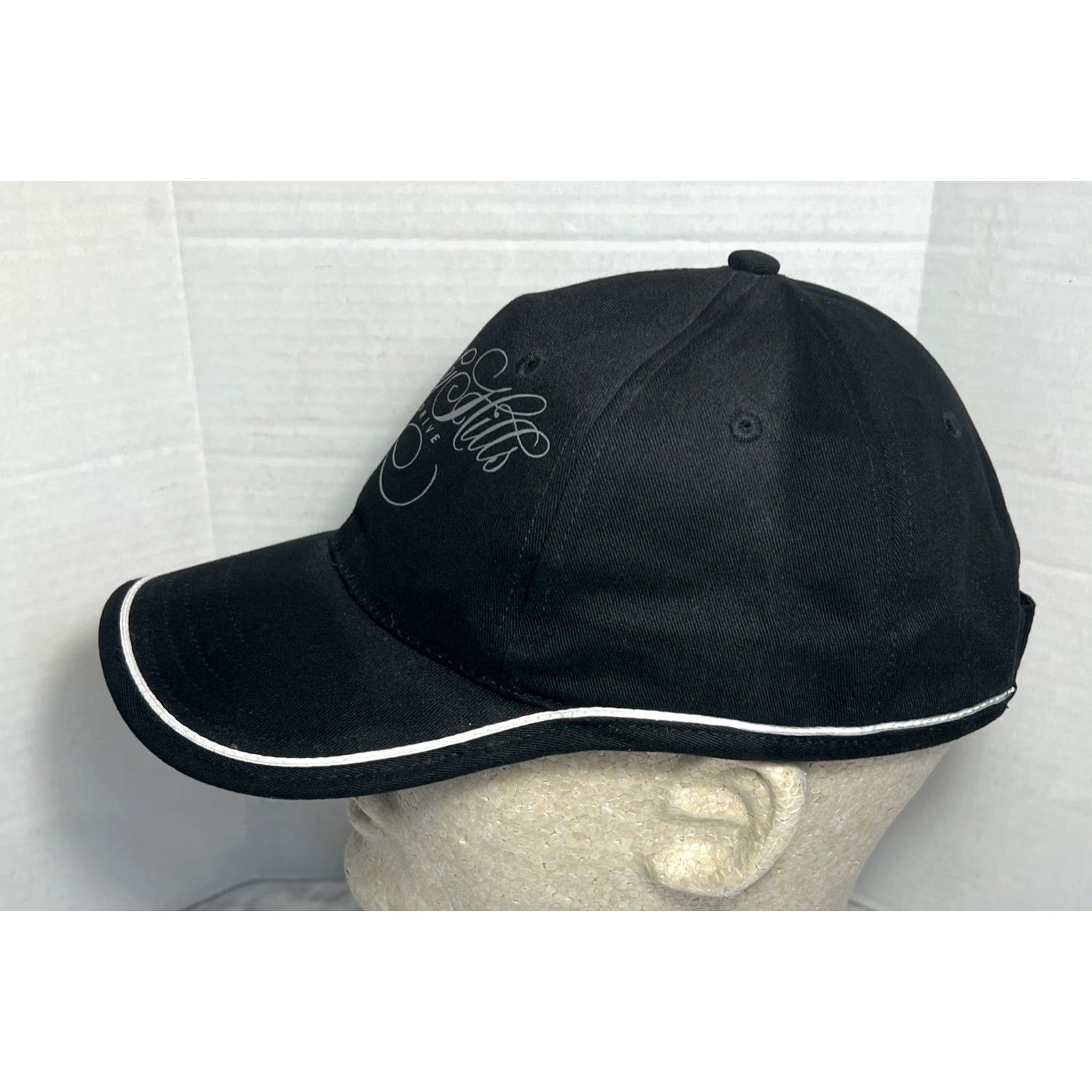 Vintage VINTAGE Rodeo Drive Beverly Hills Hat Strapback Black Silver Cotton Men One Size Adjustable Baseball Cap Size ONE SIZE - 6 Thumbnail