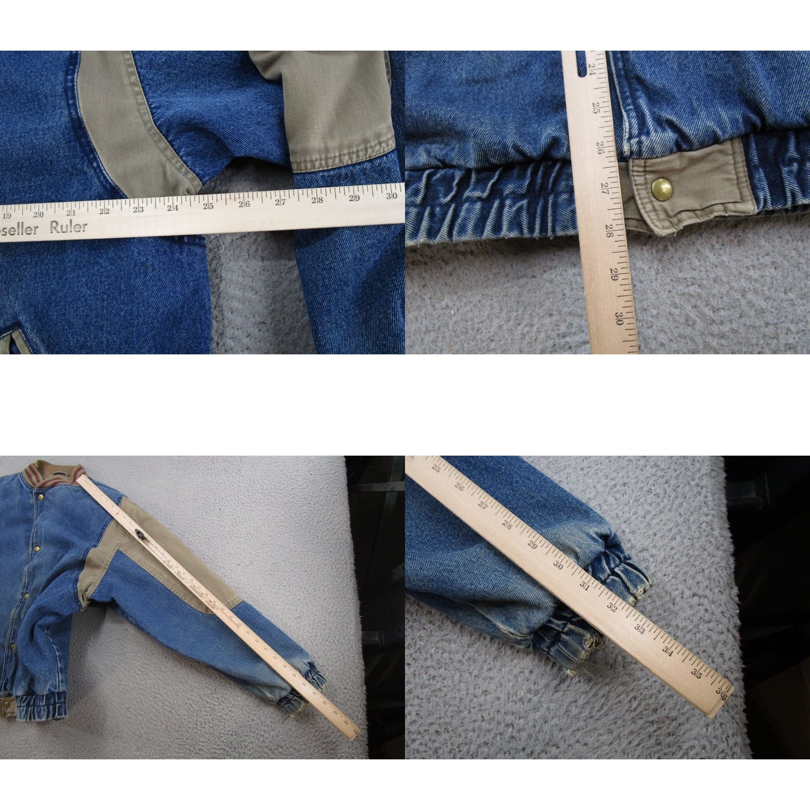 Rails VINTAGE Yukon Trail Denim Bomber Jacket L Men Blue 90s Adventure Outerwear Shirt? Size US L / EU 52-54 / 3 - 8 Thumbnail