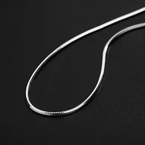 Jewelry 1mm Thick Platinum Snake Chain Necklace Size ONE SIZE - 2 Thumbnail