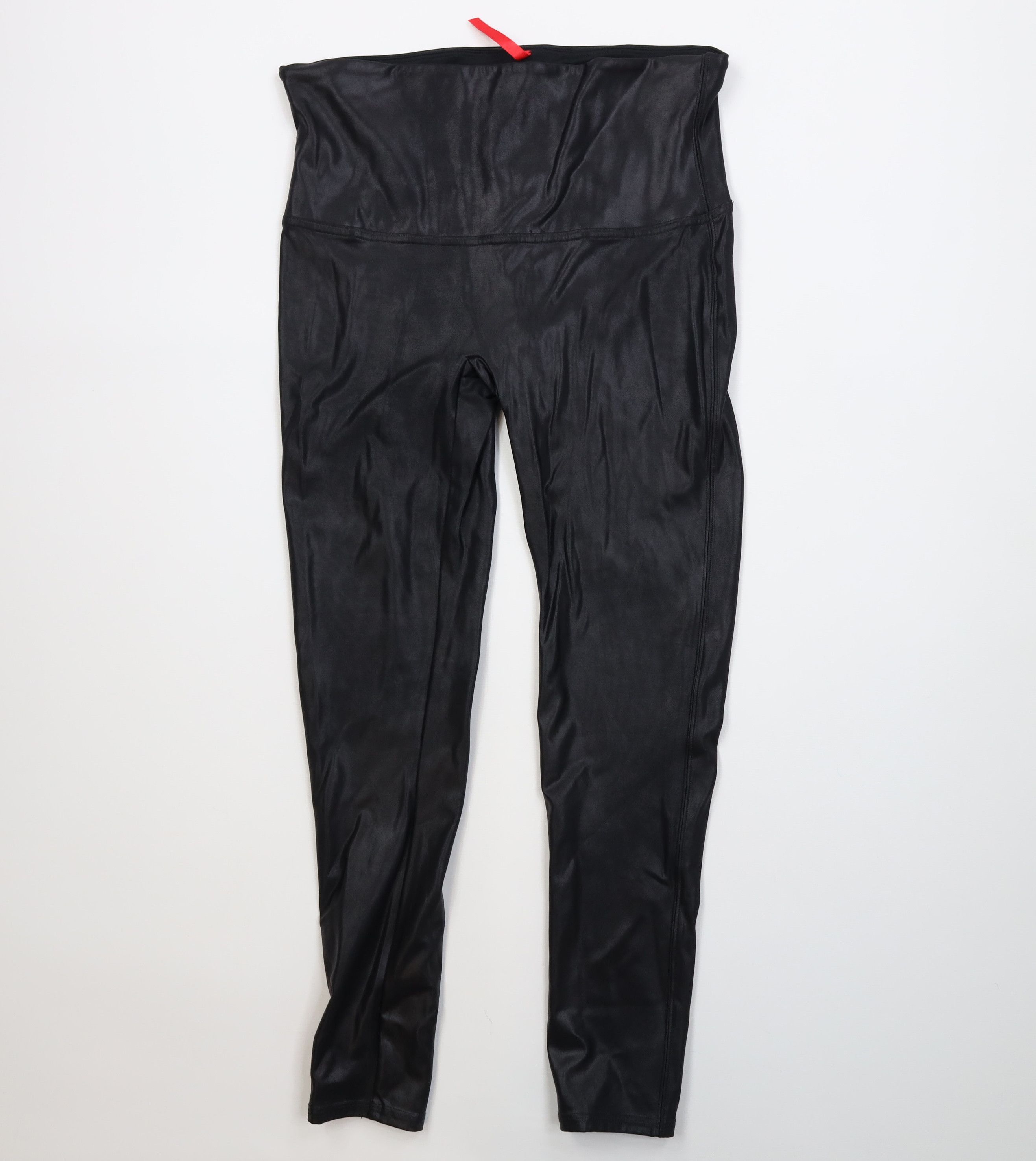 Spanx Spanx Faux Leather Spandex Leggings Pants Black Shapewear Size 29" - 1 Thumbnail