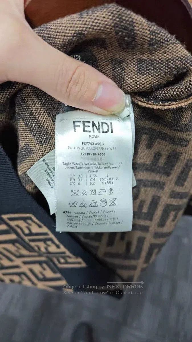Fendi fendi logo print long sleeve knit sweater. Size US M / EU 48-50 / 2 - 5 Thumbnail