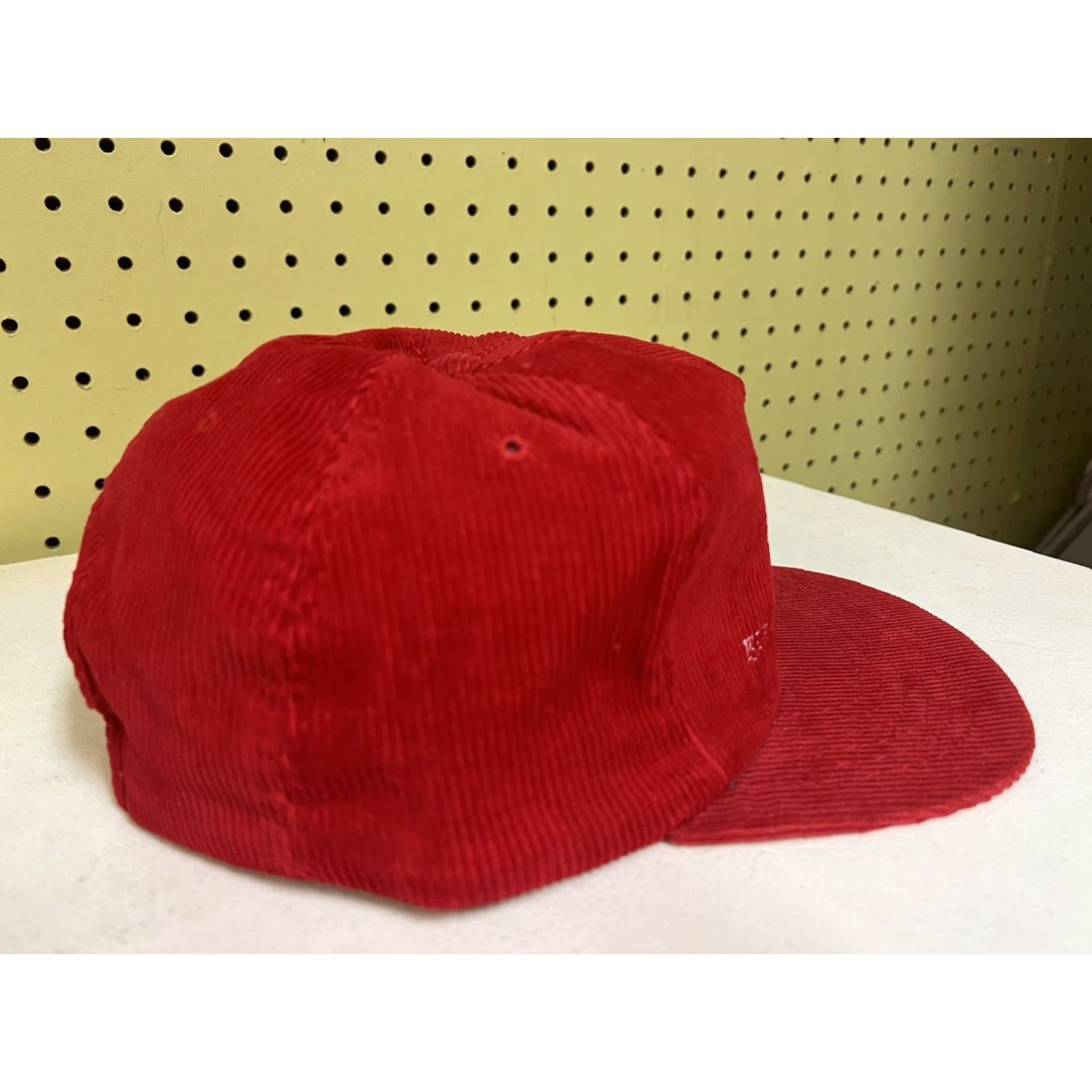 Vintage VINTAGE Woodstock Fire Department Red Corduroy SnapBack Cap Hat Vermont VT Men Adjustable Red Corduroy Baseball Cap WV Size ONE SIZE - 2 Thumbnail