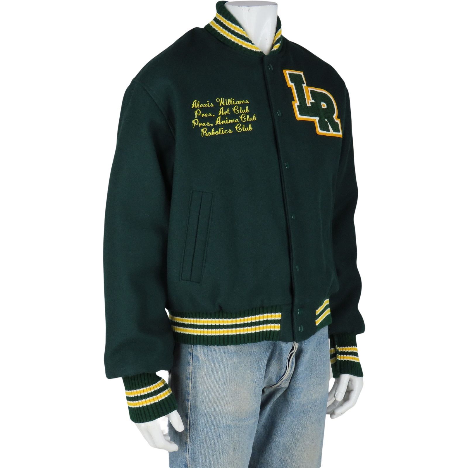 Other Letterman Varsity Wool Green USA Made School Bomber Jacket Size US M / EU 48-50 / 2 - 5 Thumbnail