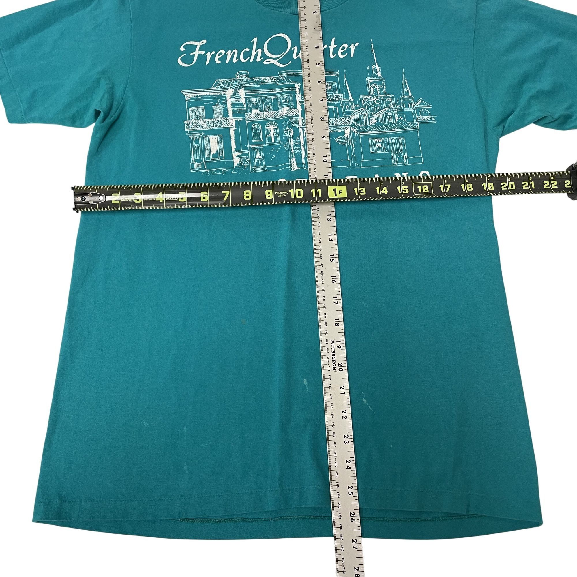Hanes Vtg Hanes Aquamarine French Quarter NEW ORLEANS 50/50 Tee Size US L / EU 52-54 / 3 - 6 Thumbnail