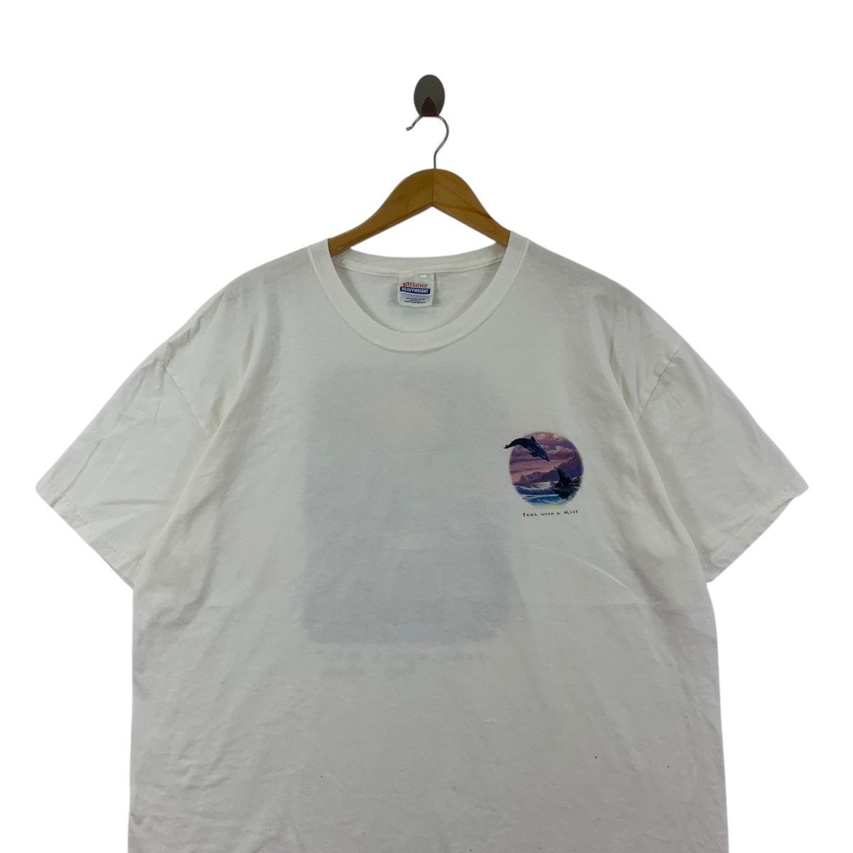 Vintage Vintage 90’ ANTHONY CASAY HAWAII Seal With A Kiss Tee Shirt Size US L / EU 52-54 / 3 - 2 Thumbnail