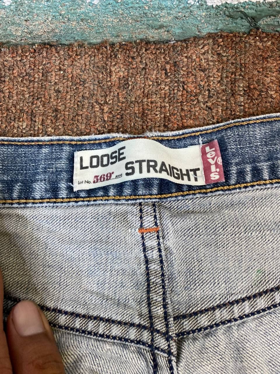 Levi's vintage levis 569 loose straight distressed denim Size US 33 - 13 Thumbnail