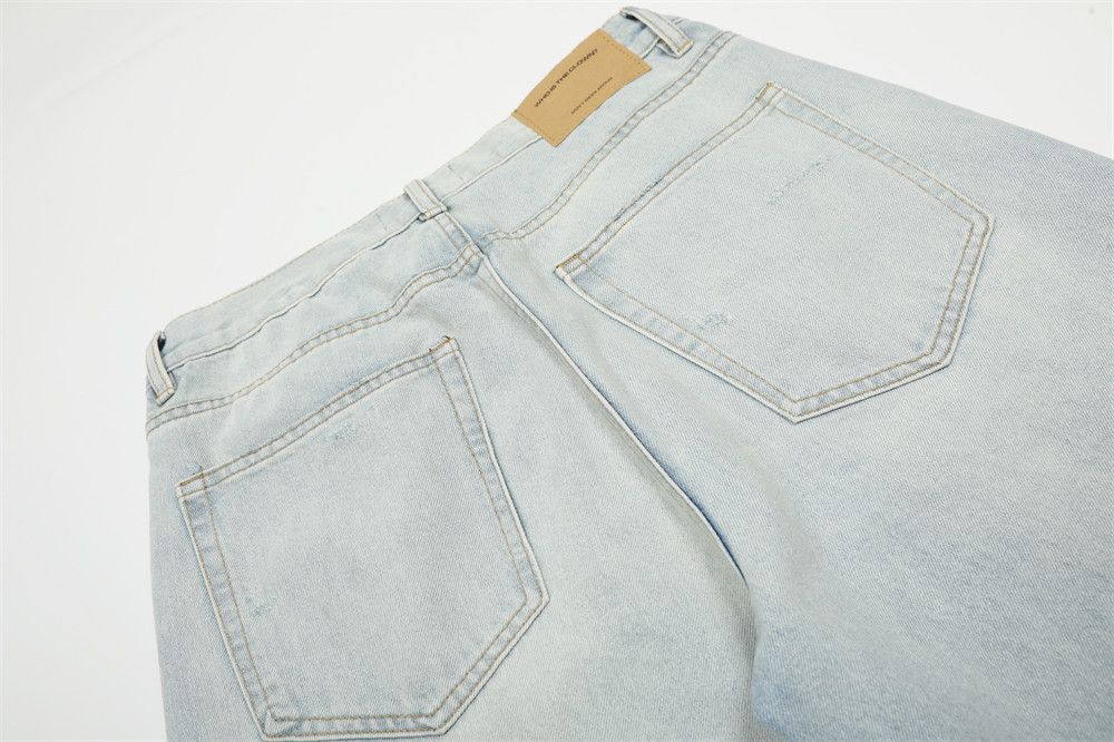 Japanese Brand × Jean Washed men's trendy punk gradient loose ripped jeans Size US 32 / EU 48 - 6 Thumbnail