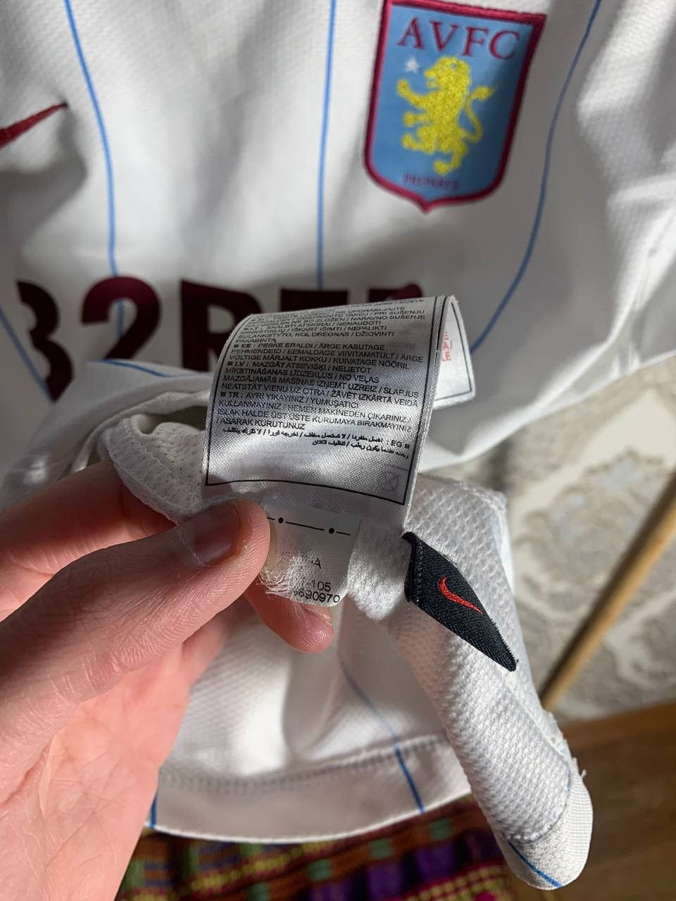 Nike VINTAGE NIKE FC ASTON VILLA ENGLAND RETRO SOCCER JERSEY 90s Size US XS / EU 42 / 0 - 7 Thumbnail