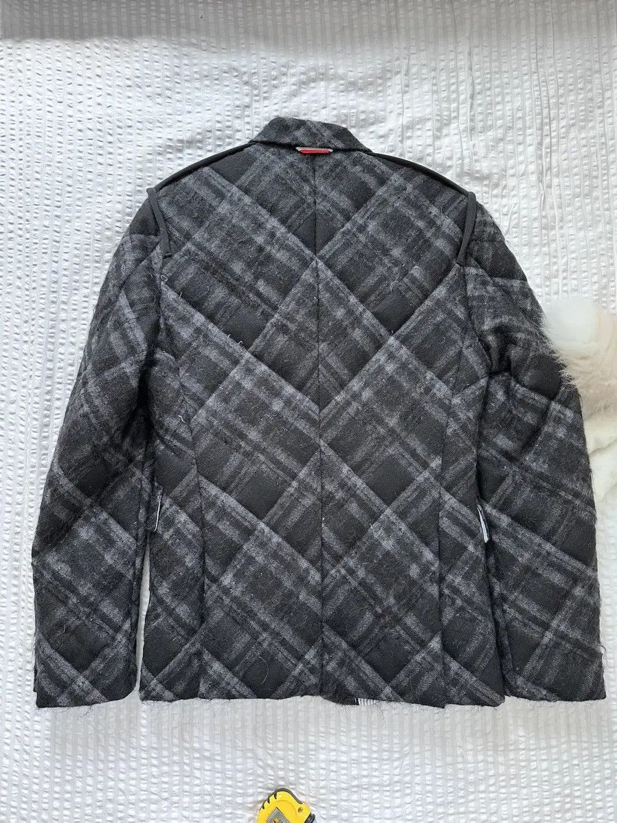 Moncler Gamme Bleu × Thom Browne Grey Plaid Quilted Down Blazer AW17-18 Size US S / EU 44-46 / 1 - 2 Thumbnail