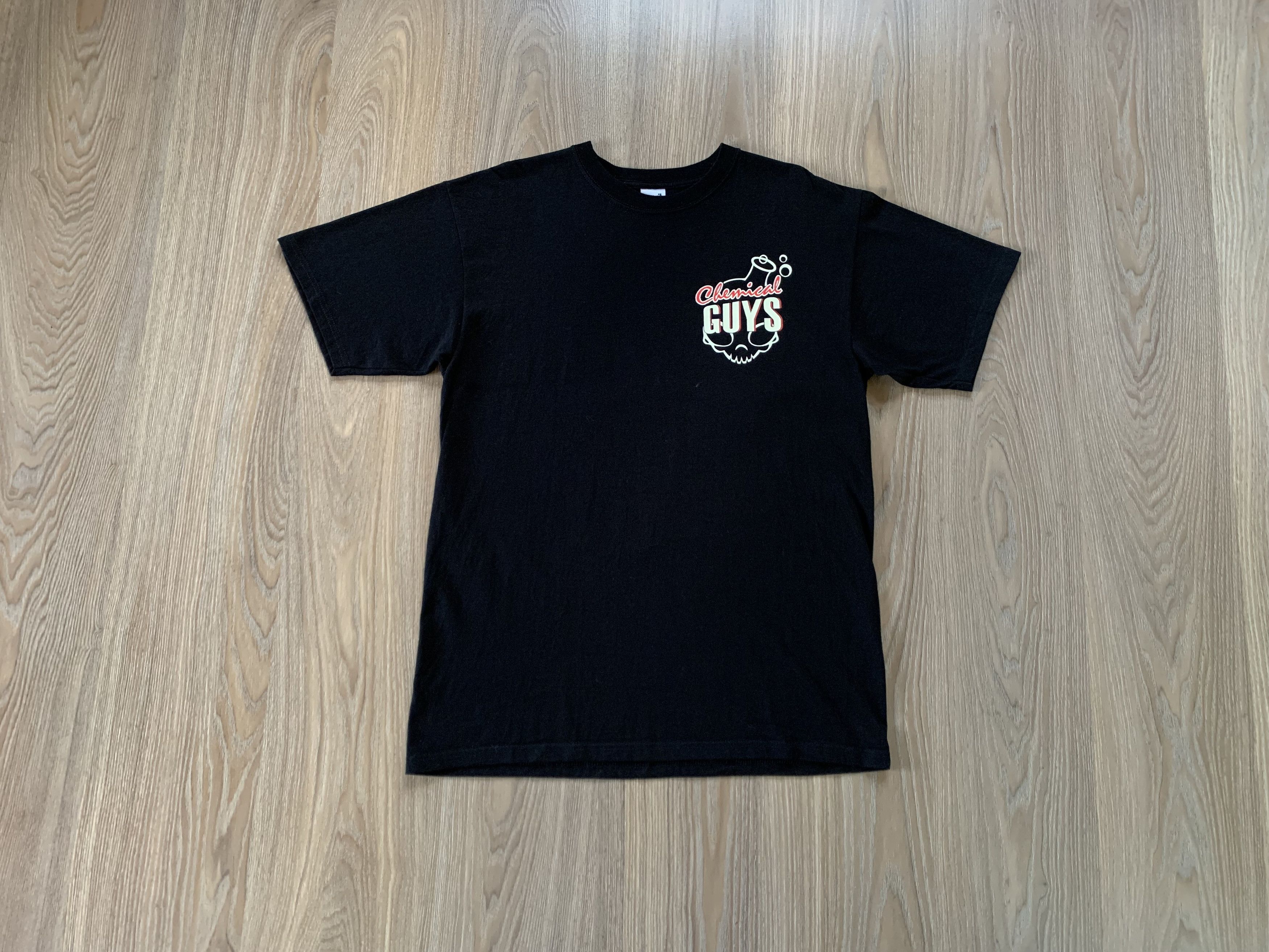 image of Anvil x Vintage Chemical Guys Big Print T Shirt in Black, Men's (Size Large)