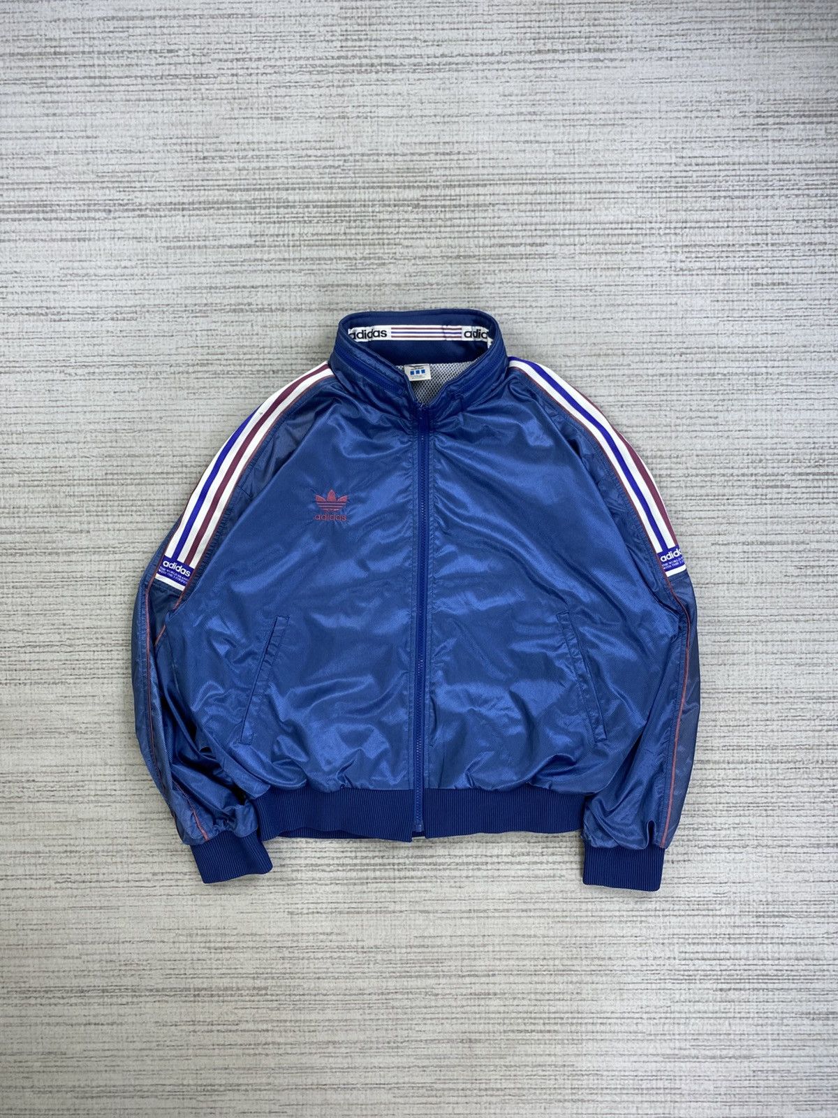 Adidas Vintage 90s Adidas Three Stripes Trefoil Zipper Jacket Size US L / EU 52-54 / 3 - 1 Thumbnail