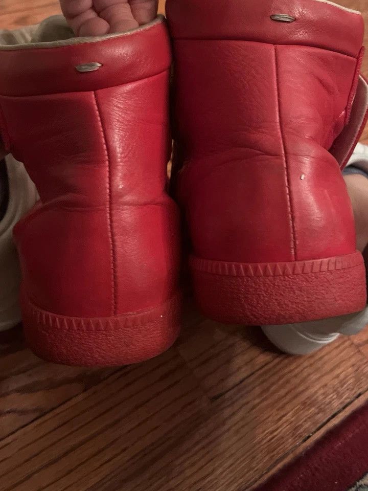 Maison Margiela Maison Margiela Future Red Leather High Top 9 42 Sneakers Size US 9 / EU 42 - 4 Thumbnail
