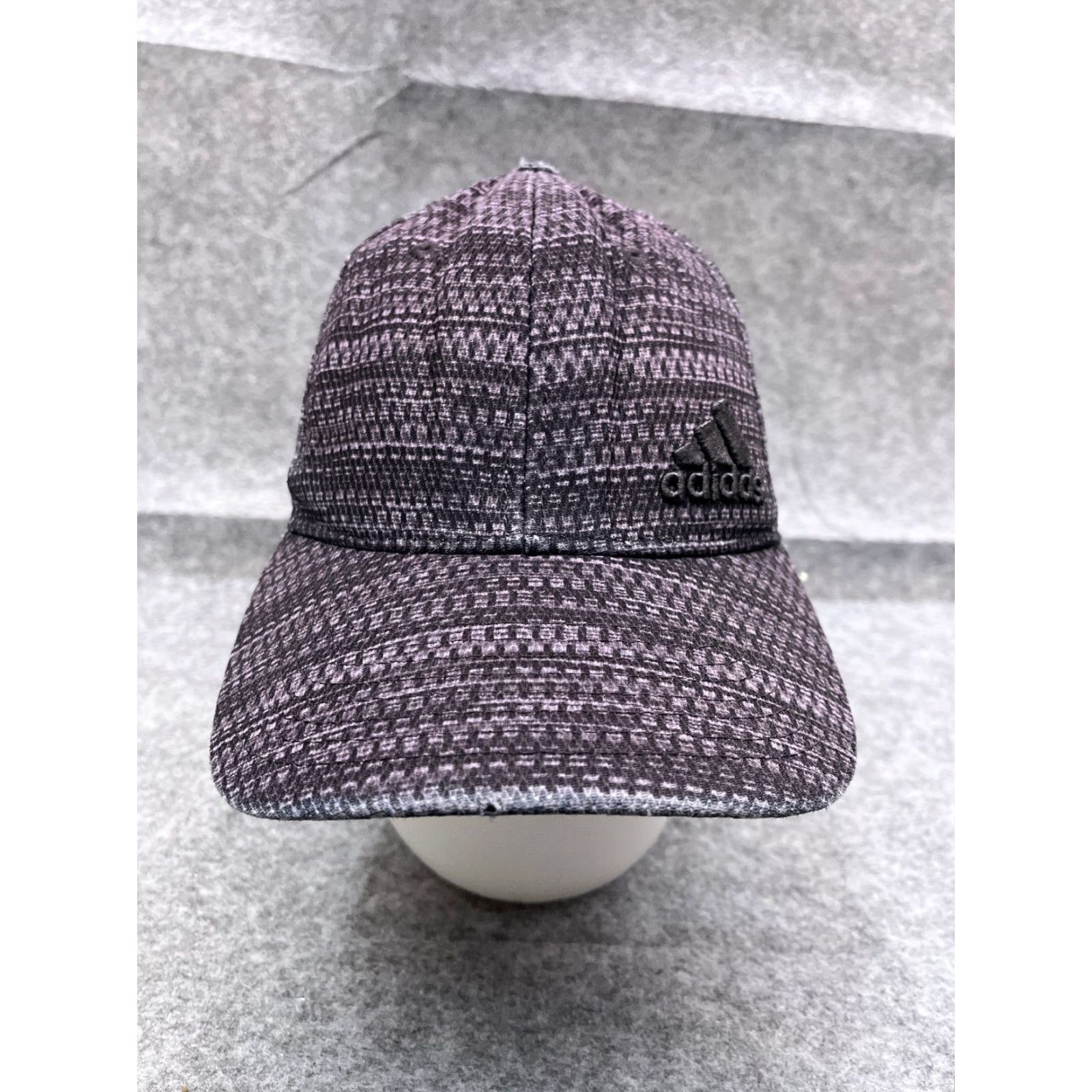 Adidas Adidas Hat Cap Fitted Adult Medium Purple Gray Stripe A-Flex Polyester Golf Hat/Cap Mens M Gray Stripe A-Flex Breathable Lightweight Golf Hat Size ONE SIZE - 2 Thumbnail