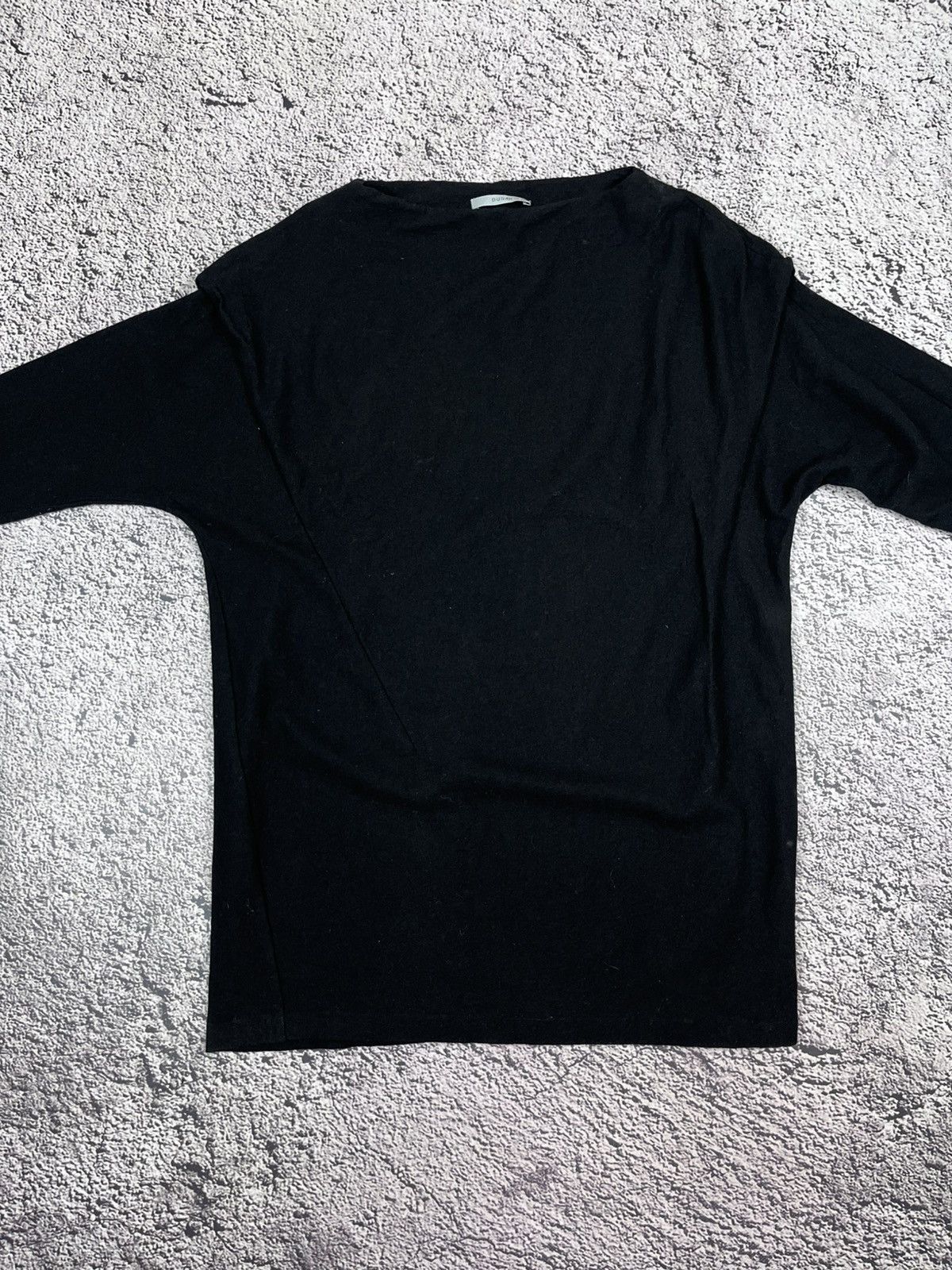 Japanese Brand Dusan Black Wool Oversized Tunic Top / Mini Dress Size L / US 10 / IT 46 - 3 Thumbnail