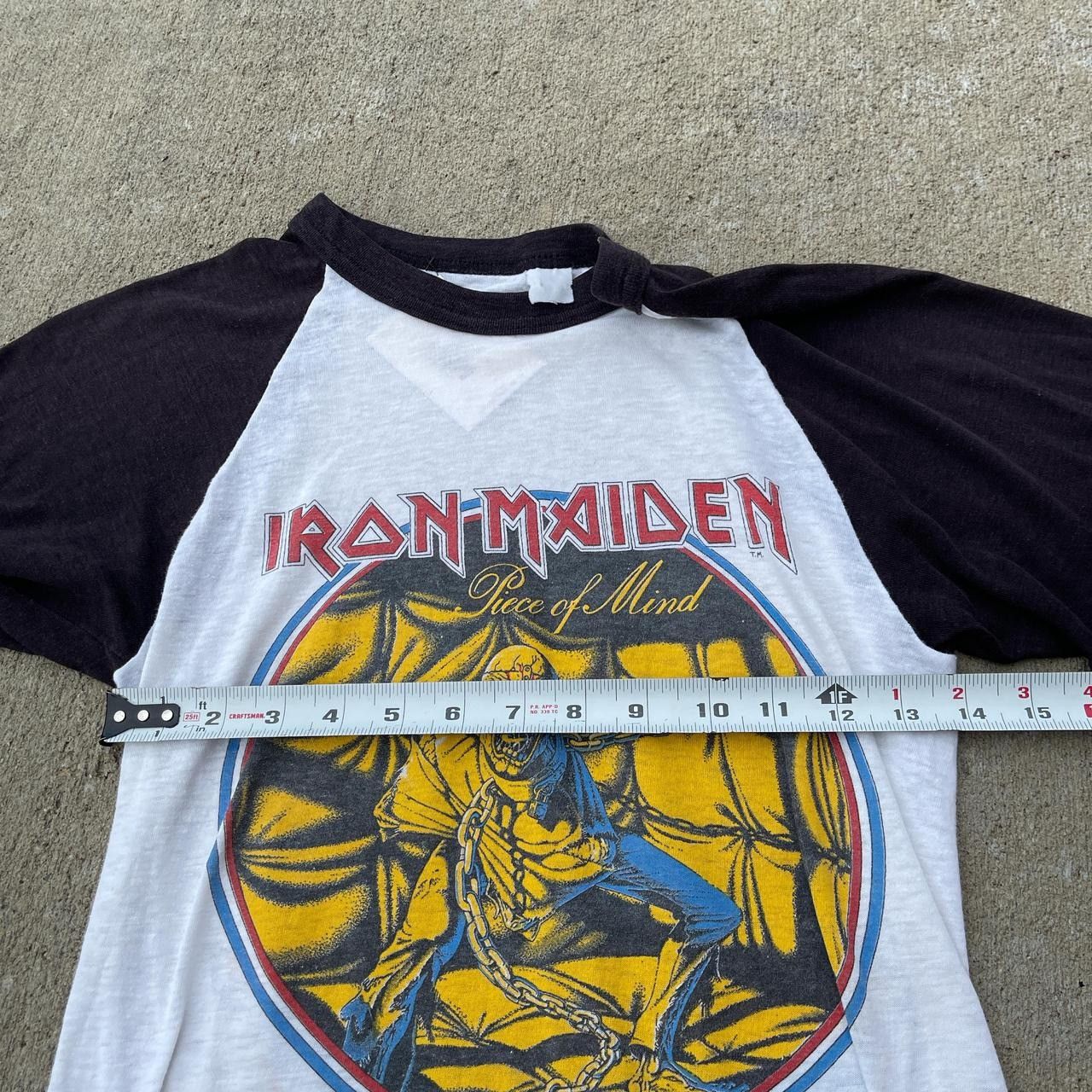 Vintage Vintage 1983 Iron Maiden piece of mind raglan baseball tee Size US S / EU 44-46 / 1 - 4 Thumbnail