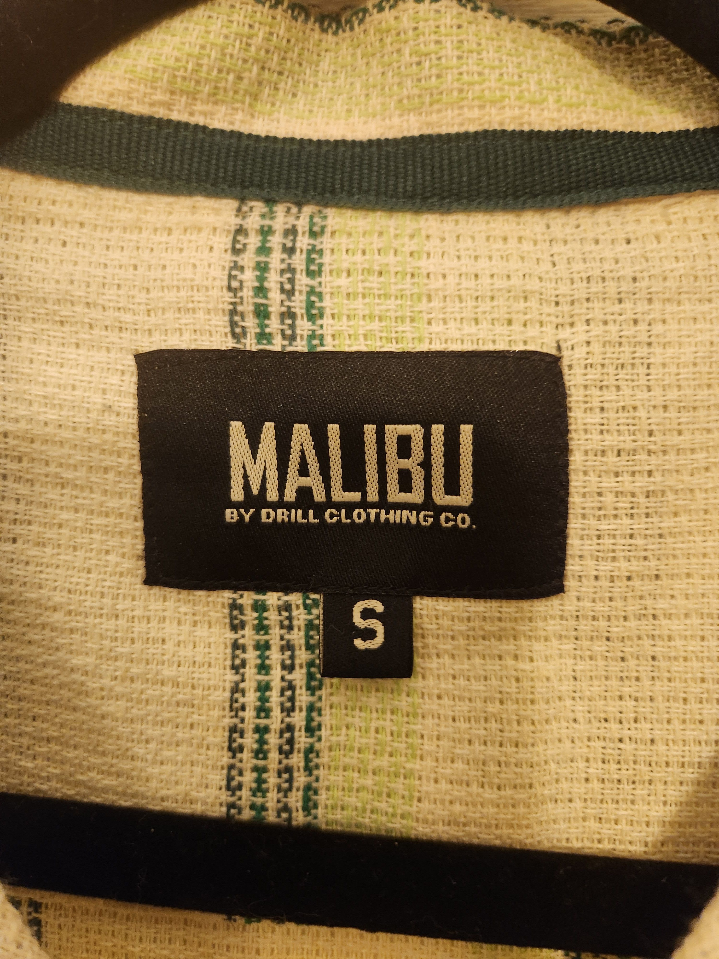 Other Vtg Malibu Cotton Green & White Striped SS Sleeve Shirt Size US S / EU 44-46 / 1 - 3 Thumbnail