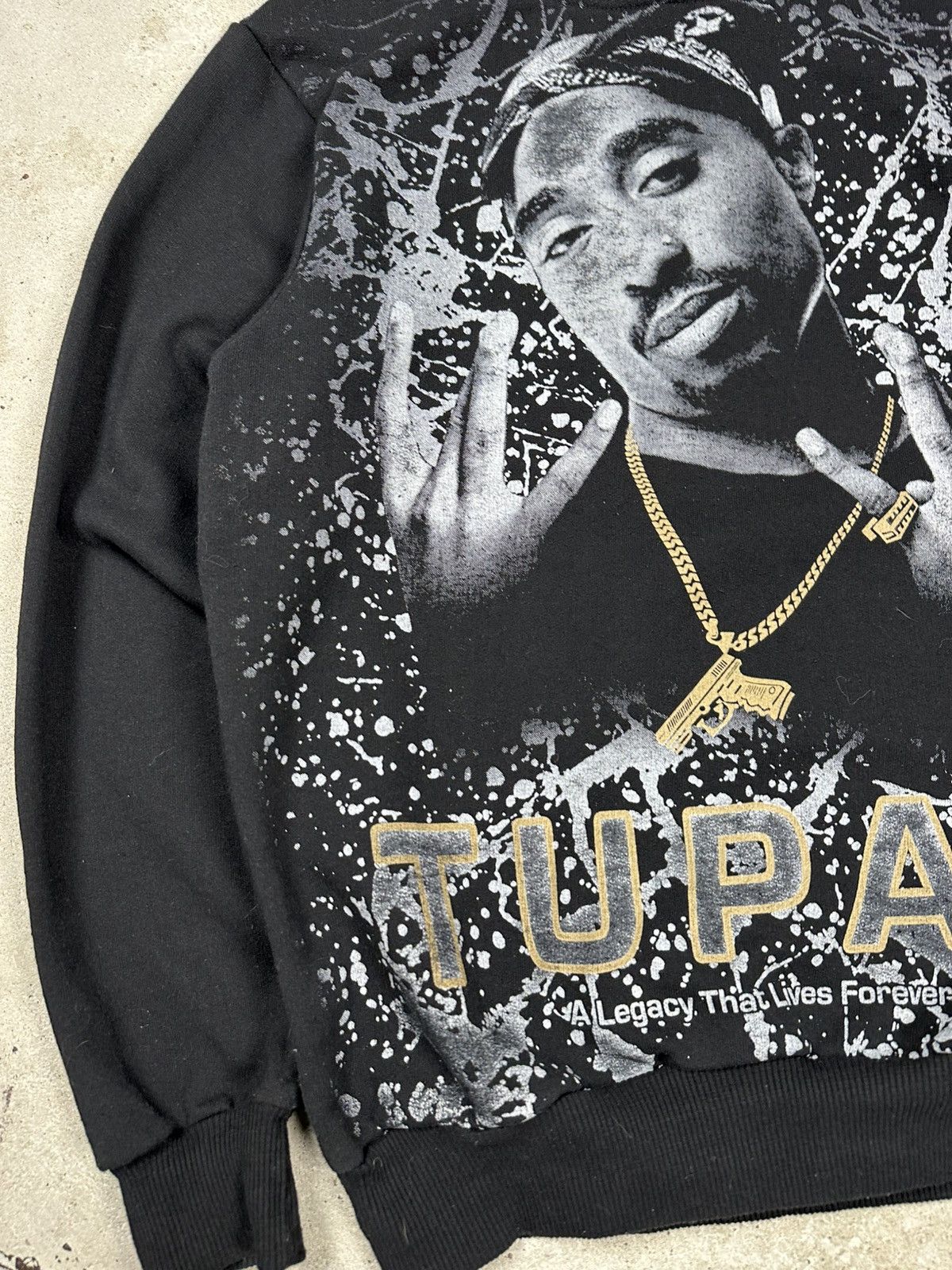 Band Tees × Rap Tees × Vintage Vintage Y2K Tupac 2 Pac Legacy All Over Print Hoodie Size US S / EU 44-46 / 1 - 4 Thumbnail