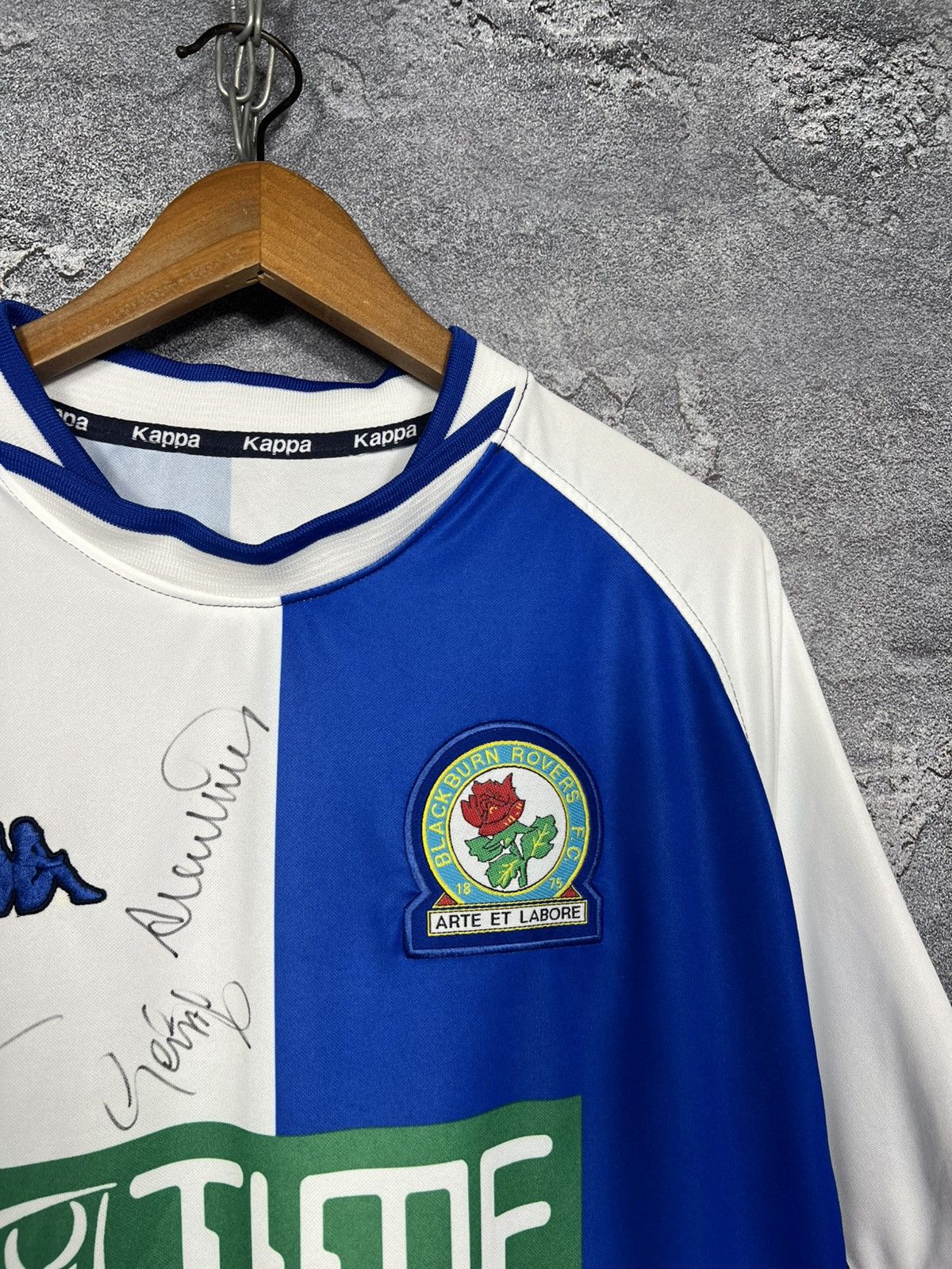 Kappa Vintage 2000 Blackburn Rovers Kappa Signed Jersey Tshirt Kit Size US XXL / EU 58 / 5 - 3 Thumbnail
