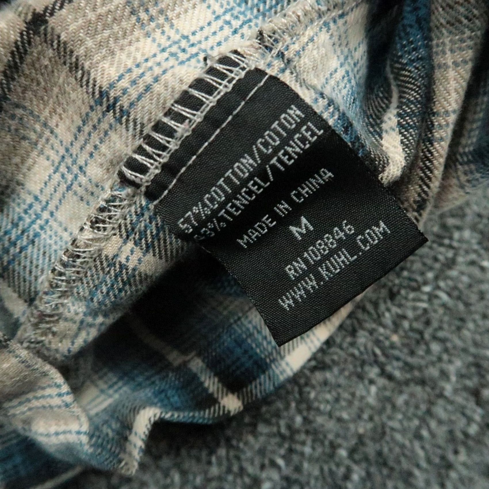 Vintage Kuhl Shirt Mens Medium Tan Blue Plaid Lightweight Flannel Long Sleeve Button-Up Casual Workwear/Travel Size US M / EU 48-50 / 2 - 4 Thumbnail