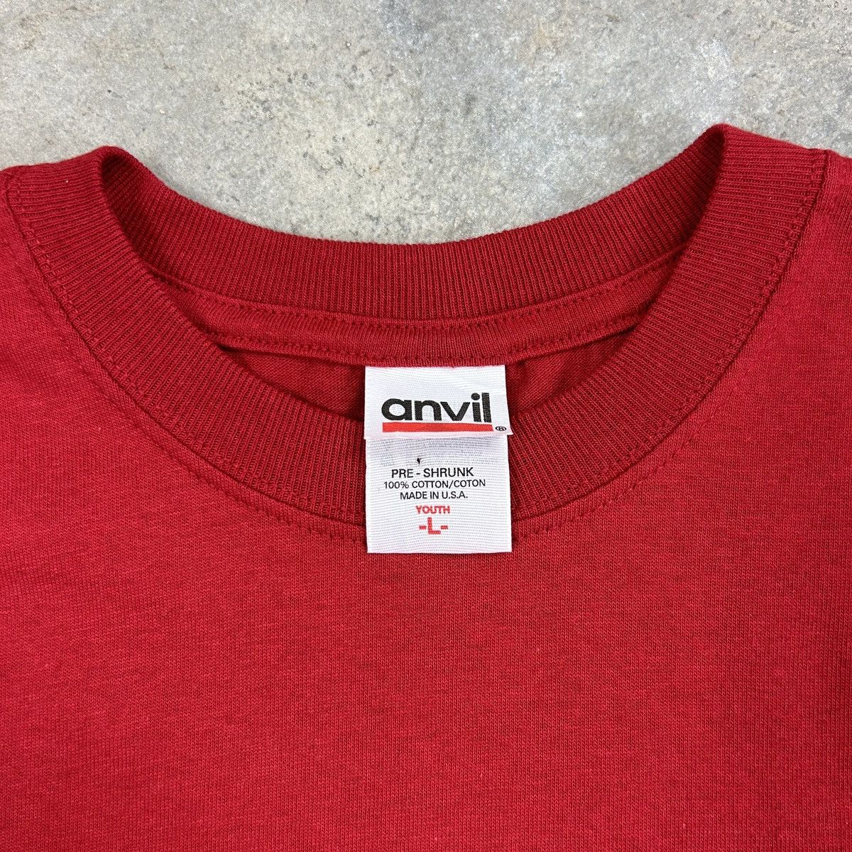 Vintage 1990s Anvil Blank Red Size US XS / EU 42 / 0 - 2 Thumbnail