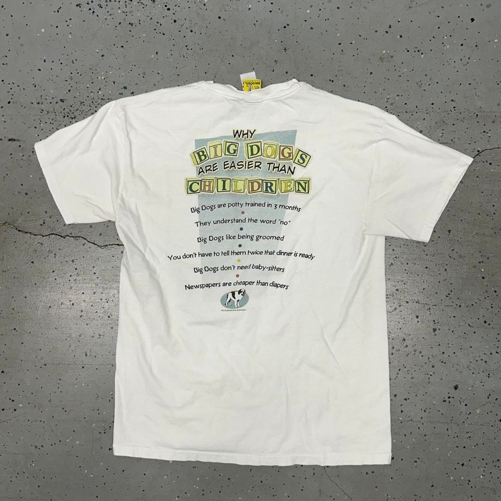 Big Dogs VTG Big Dogs Are Easier Than Children T-Shirt Size US M / EU 48-50 / 2 - 1 Thumbnail