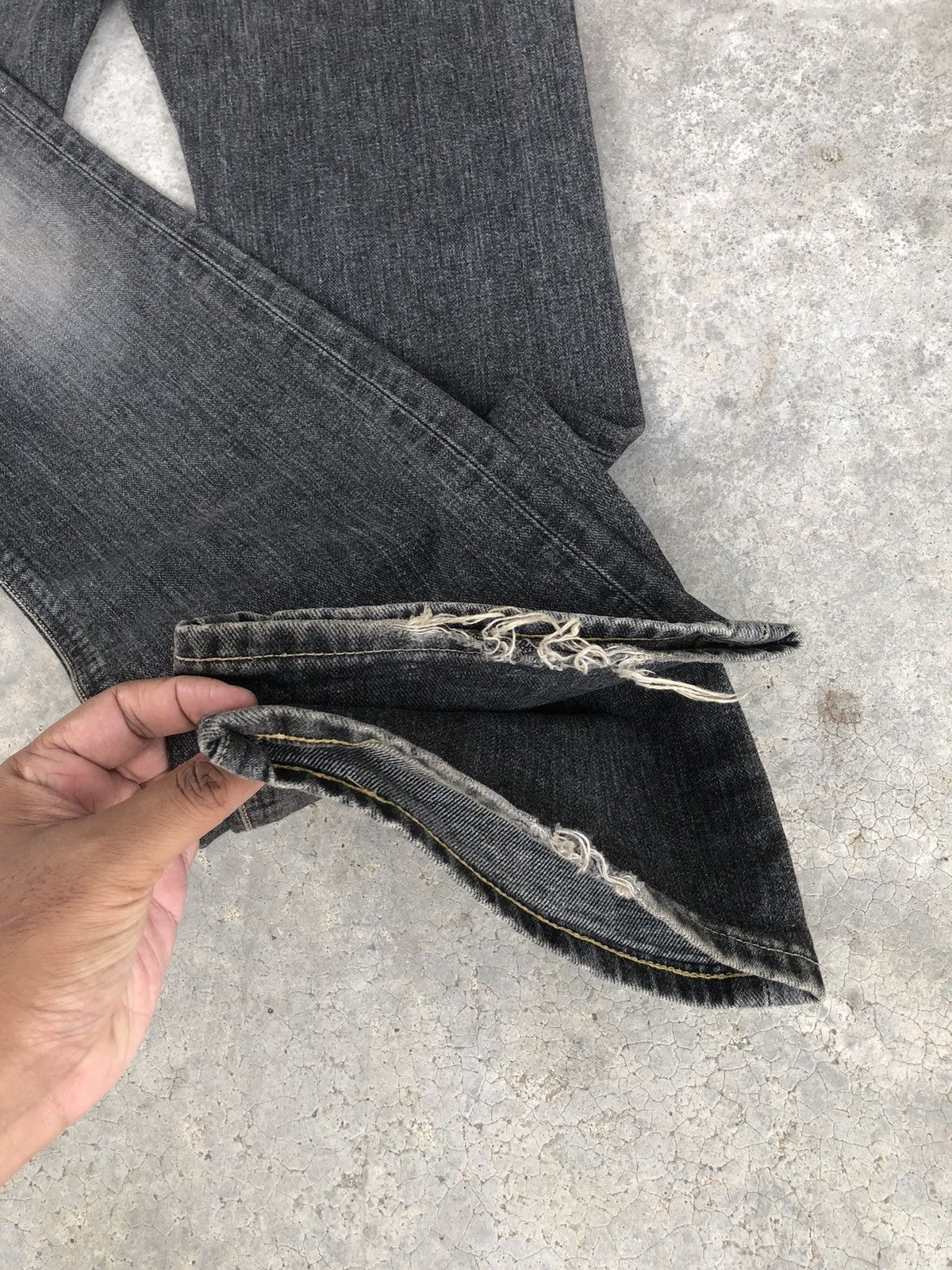 If Six Was Nine Japanese Lee Flared Jeans Distressed Jeans Size US 32 / EU 48 - 14 Thumbnail