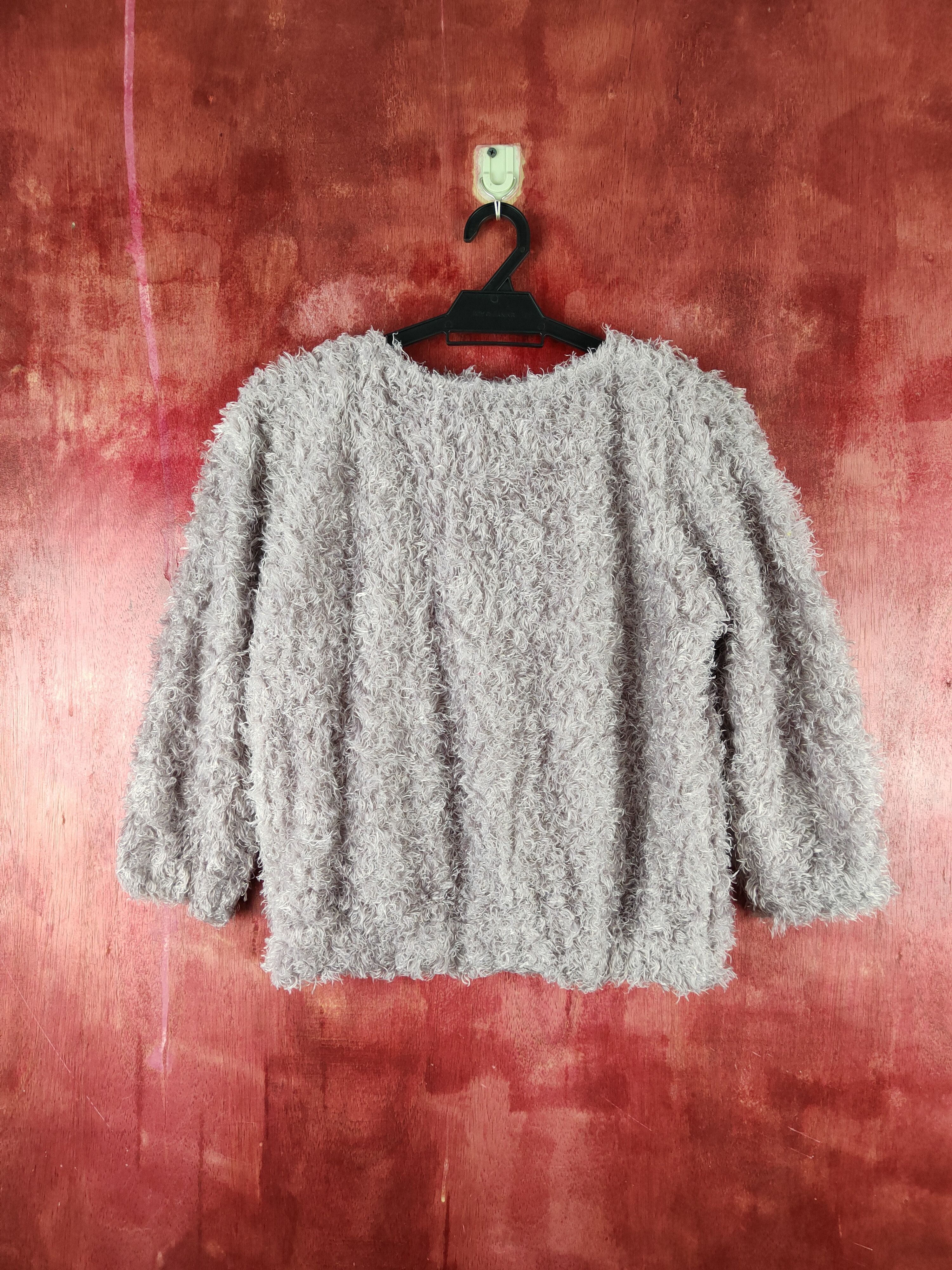 Homespun Knitwear × Japanese Brand × Vintage Japanese Brand Purple Shag Shaggy Fur Mohair Knitwear #S2186 Size S / US 4 / IT 40 - 7 Thumbnail