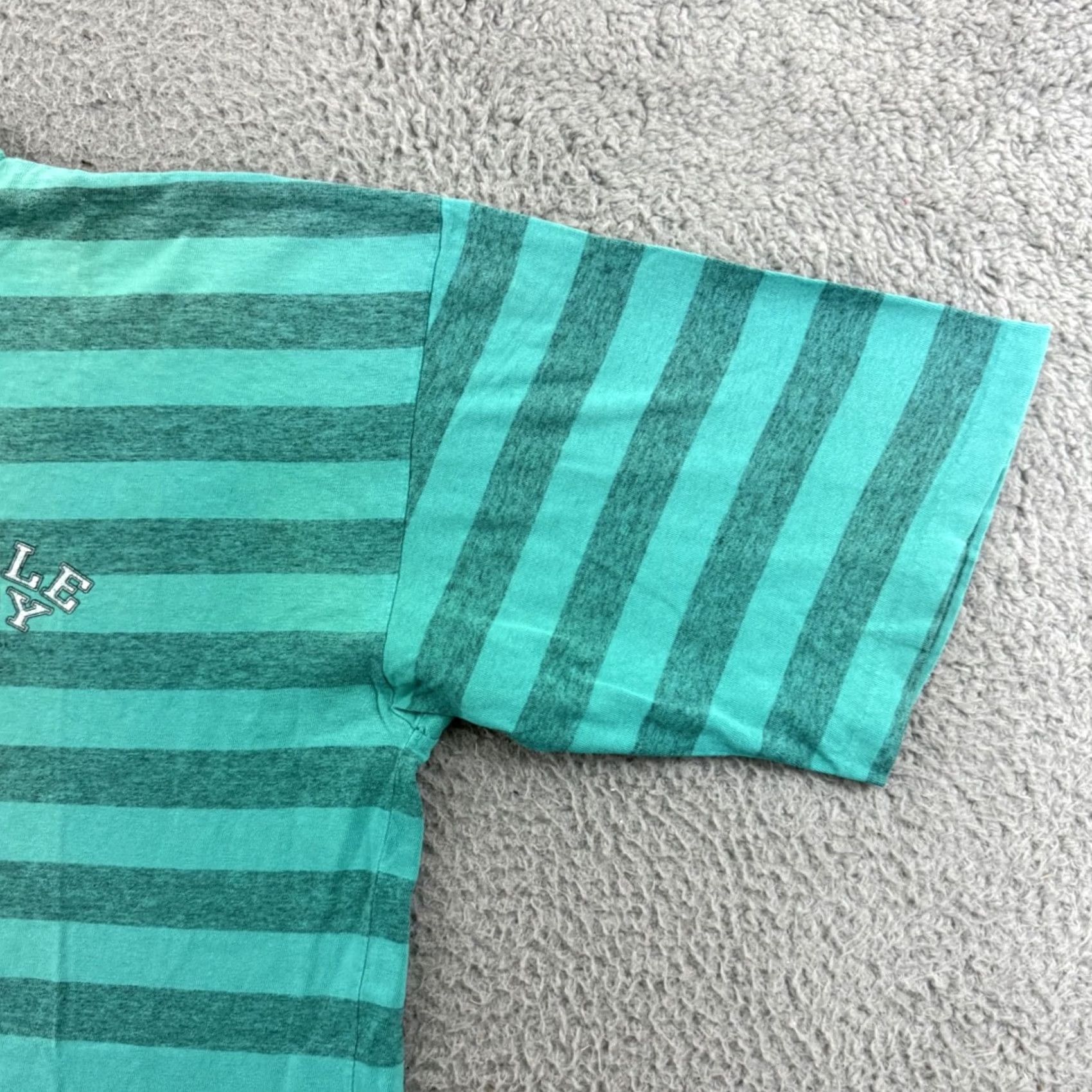 Bugle Boy VINTAGE Bugle Boy Shirt Mens L Teal 80s Surf Skate Striped Short Sleeve USA Shirt Mens Large Teal 80s Surf Skate Striped Short Sleeve USA Size US L / EU 52-54 / 3 - 5 Thumbnail