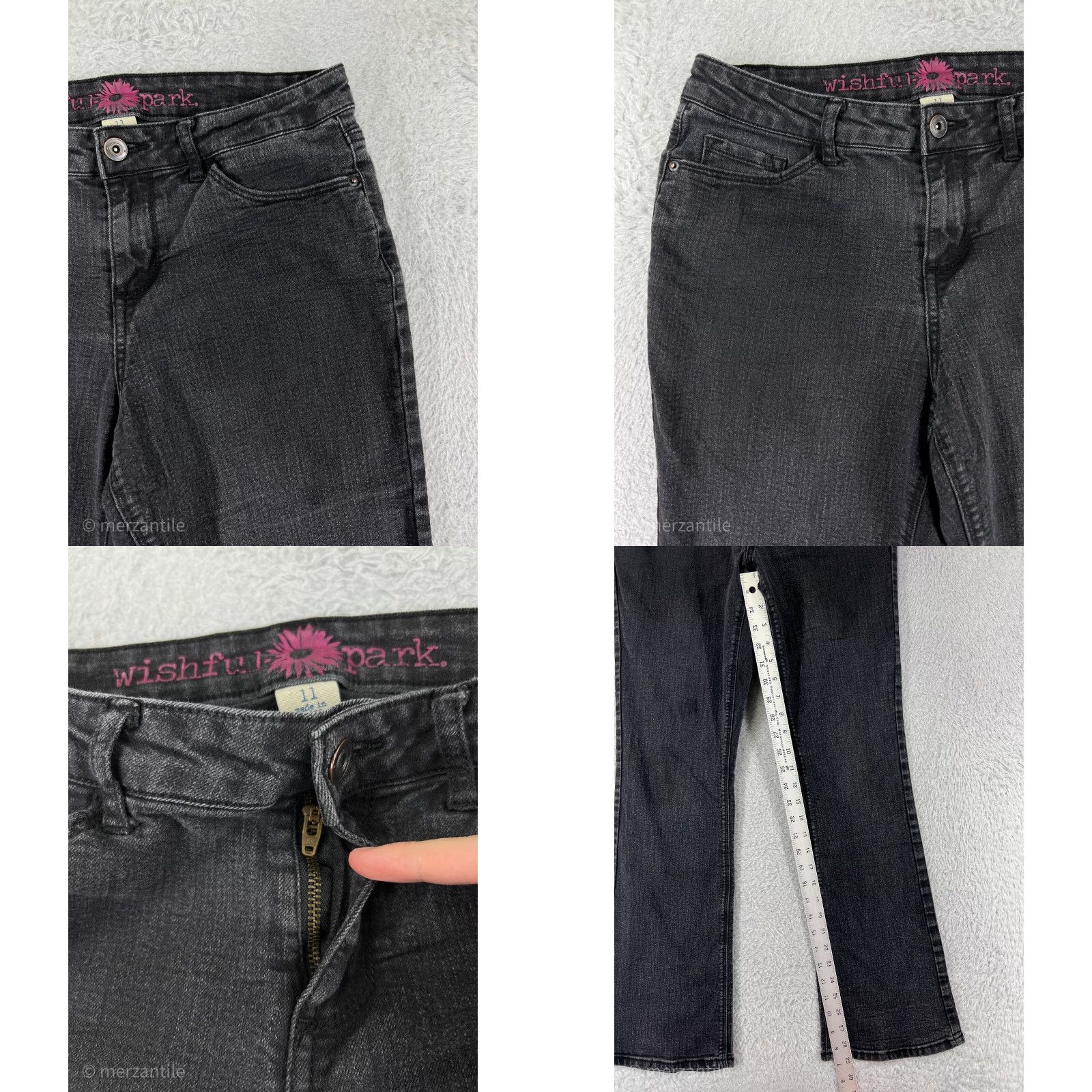 Vintage Wishful Park Jeans Womens 11 Dark Gray Cotton Polyester Blend Bootcut Size 27" / US 4 / IT 40 - 8 Thumbnail