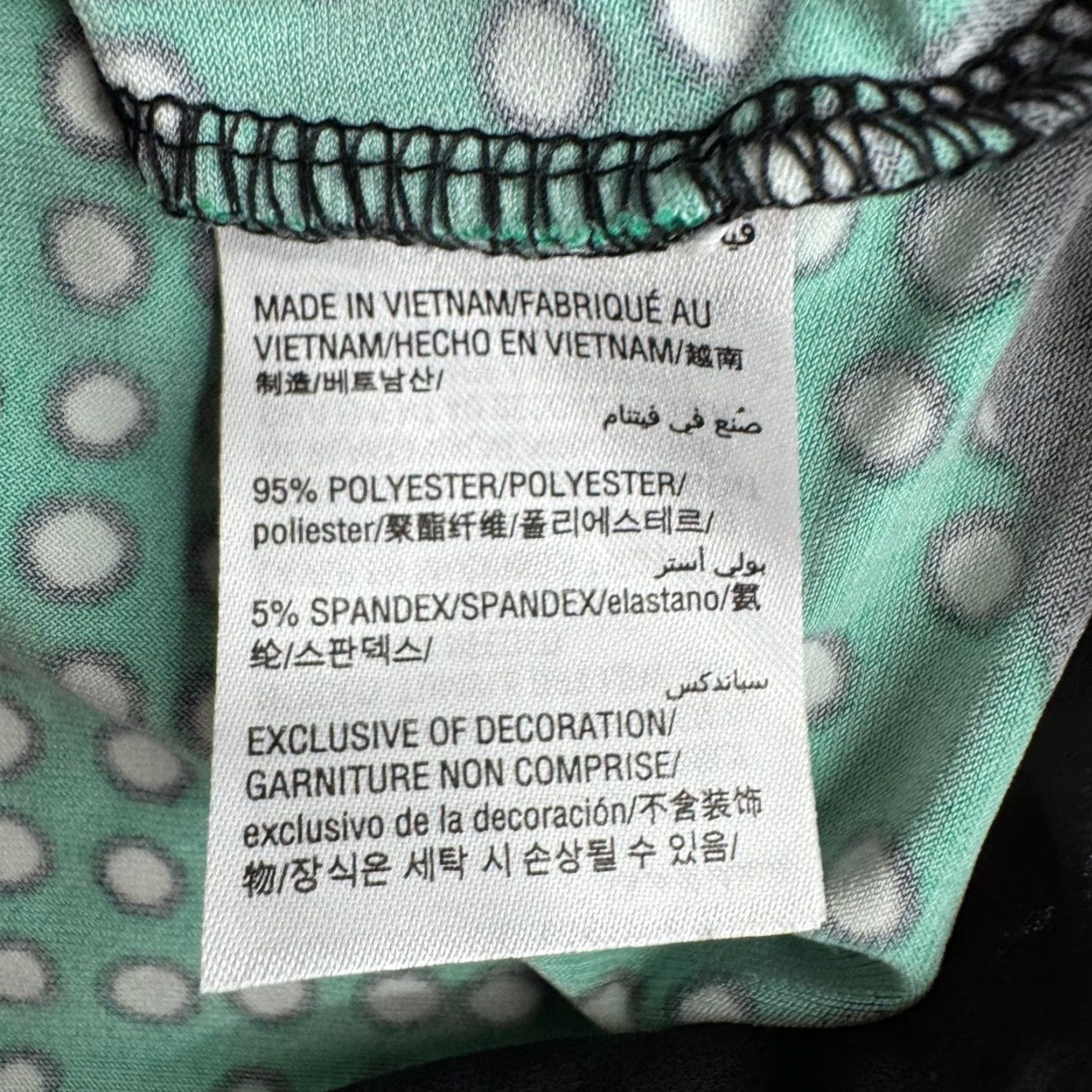 Alfani Alfani Womens 2X Green Floral Tunic Top Bell Sleeve Stretch Crew Neck Pullover Boxy Blouse Size XXL / US 16-18 / IT 52-54 - 5 Thumbnail