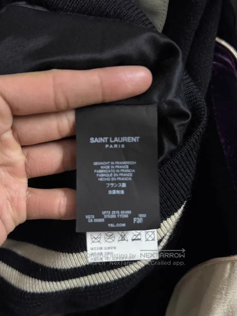Saint Laurent Paris Saint Laurent Paris Black and White Baseball Jacket Size XS / US 0-2 / IT 36-38 - 7 Thumbnail