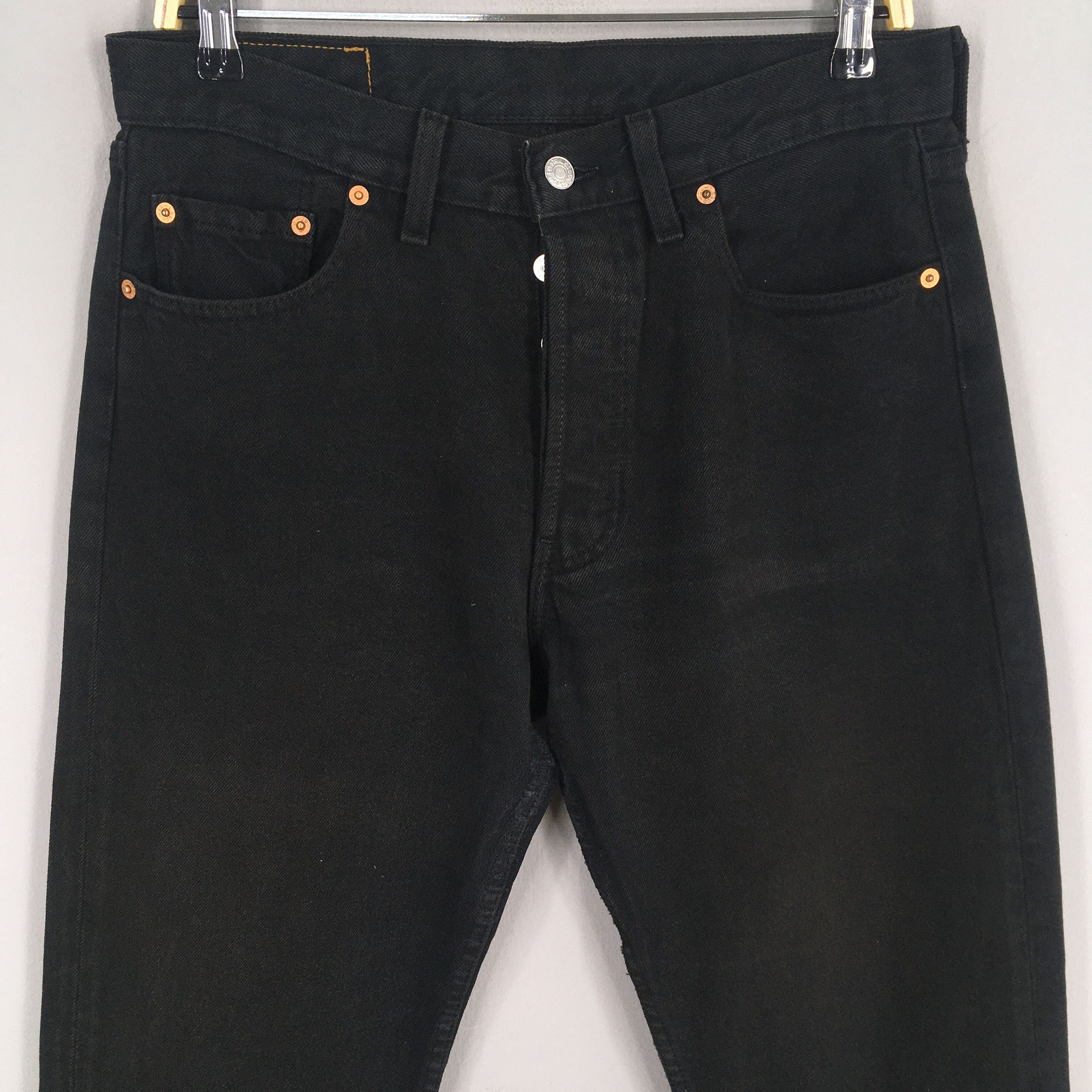 Levi's Size 30x29.5 Vintage 90s Levi's 501 Black Jeans S341 Size US 30 / EU 46 - 2 Thumbnail