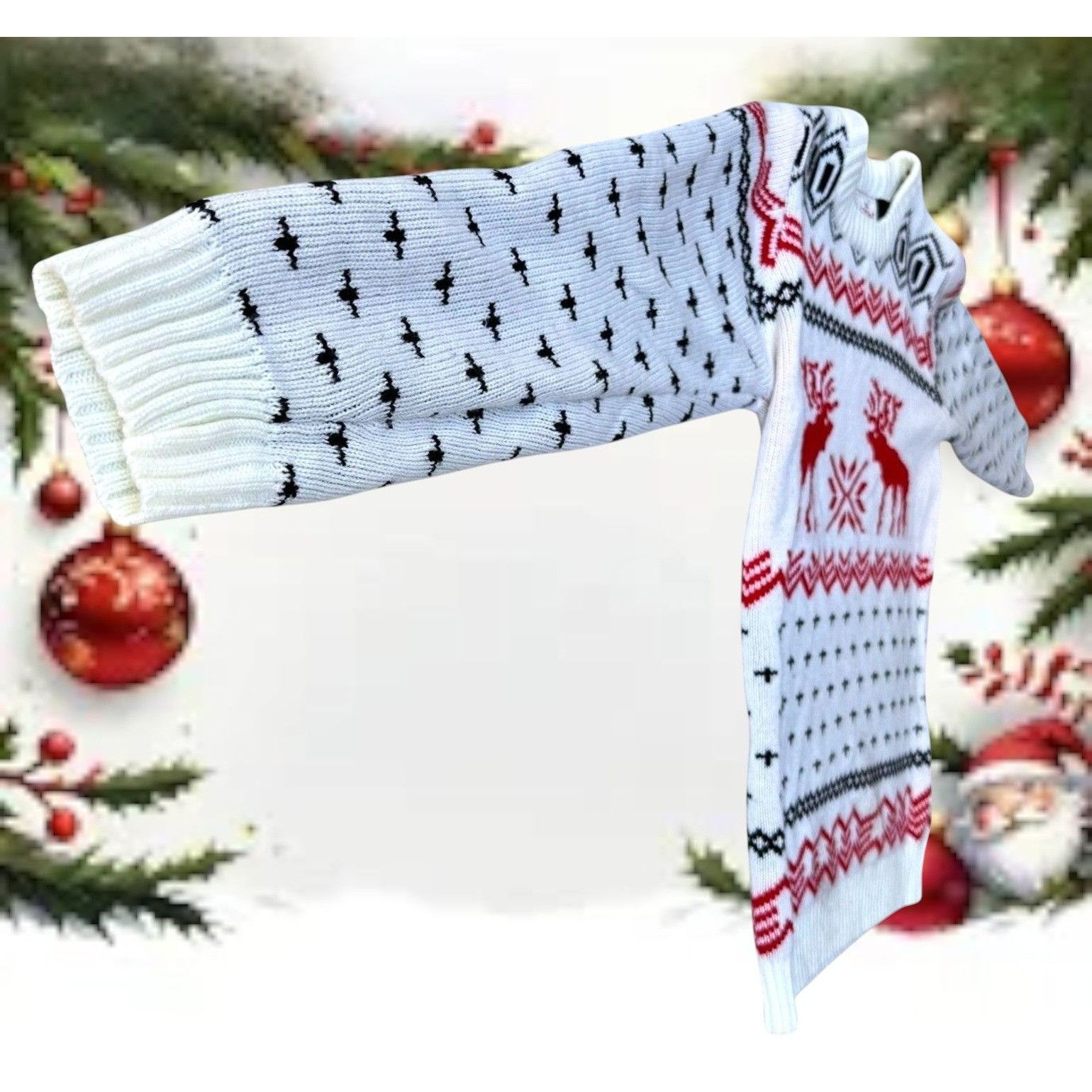 Other v28 Ugly Christmas Reindeer Sweater Unisex Large Winter Merr Size US L / EU 52-54 / 3 - 7 Thumbnail