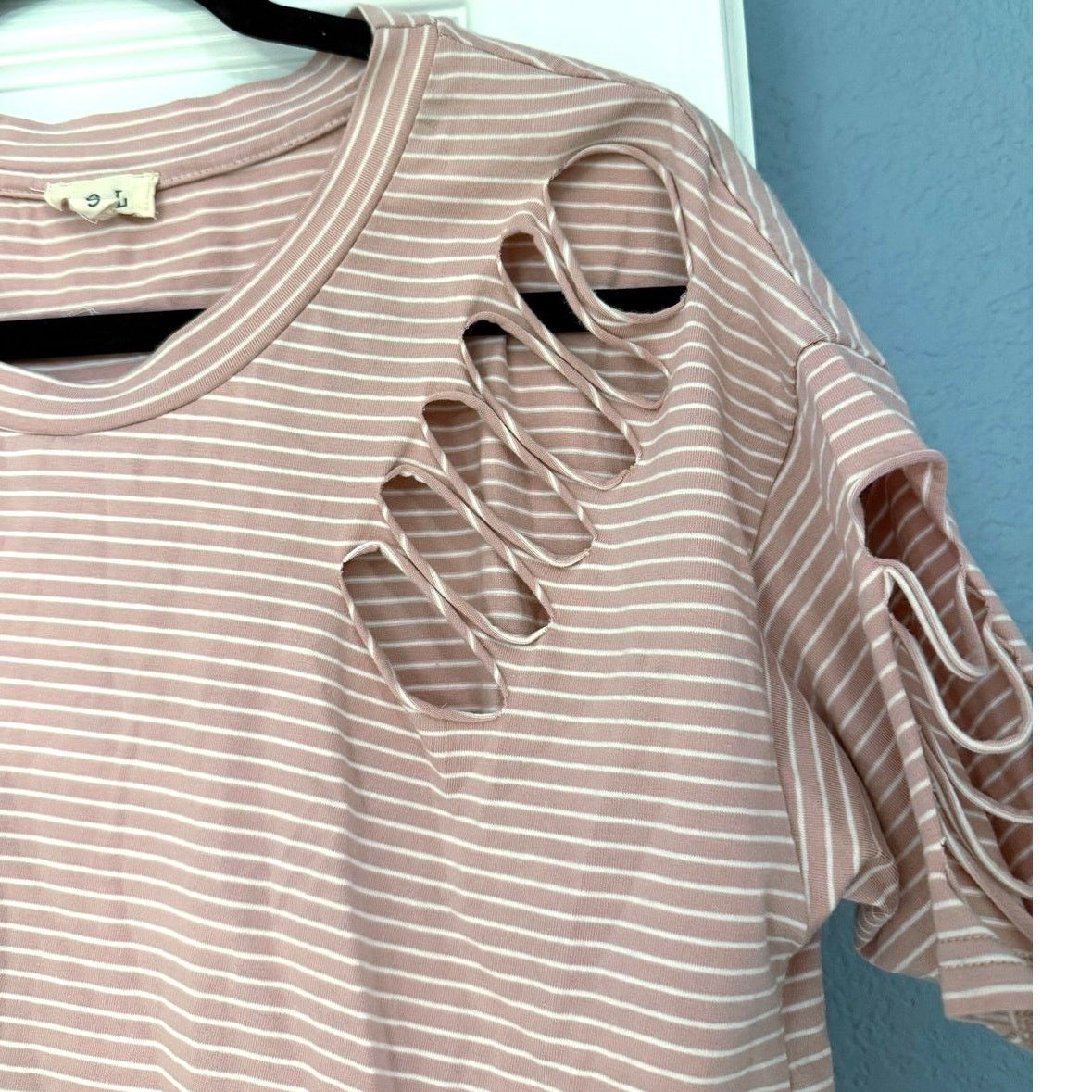 Other POL Distressed Striped Tee Size S / US 4 / IT 40 - 8 Thumbnail