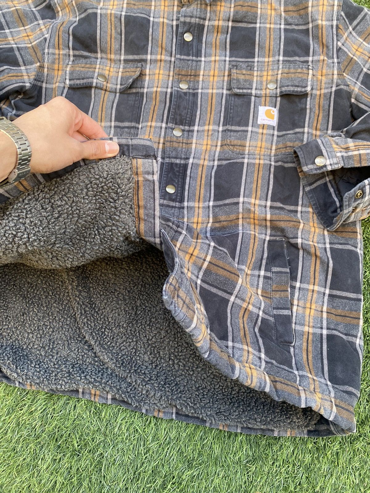 Carhartt × Vintage VTG HEAVY JACKET CARTHARTT FLANNEL Size US XXL / EU 58 / 5 - 2 Thumbnail