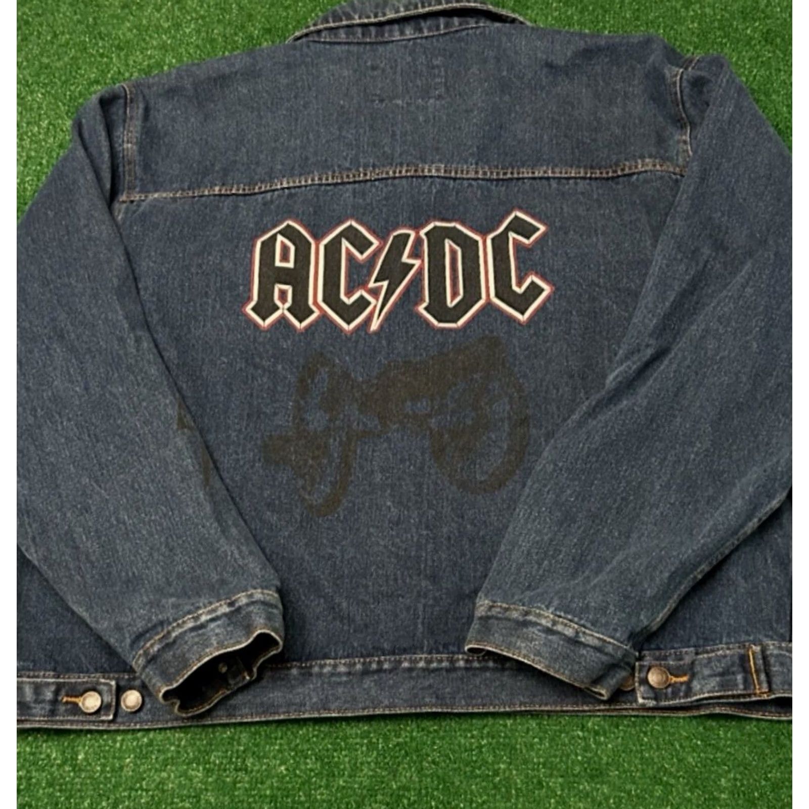 Canon VINTAGE ACDC About To Rock Cannon Rock Band VTG Denim Jacket Mens XXL Blue 90s Rock Music Jacket Mens XXL Size US XXL / EU 58 / 5 - 2 Thumbnail