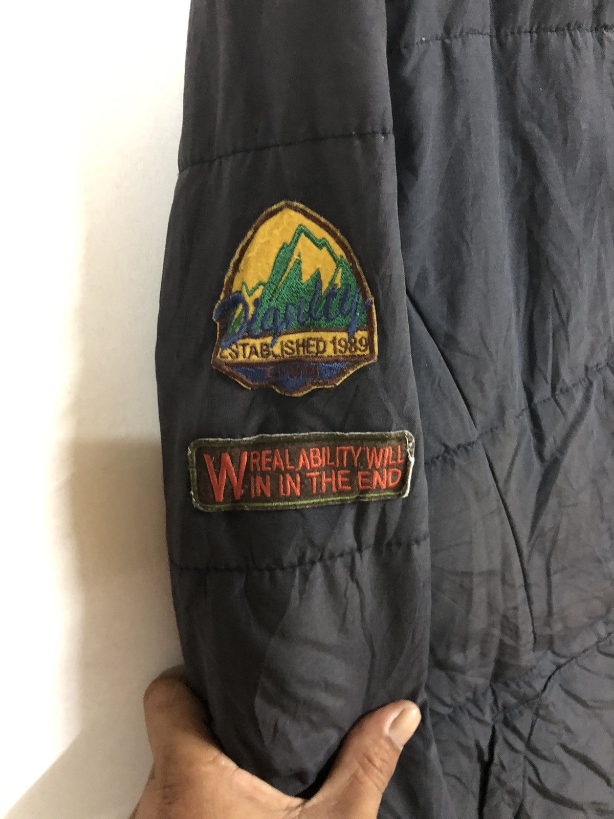 Designer × Edwin × Japanese Brand Vintage Y2k Edwin Puffer zipper Jacket Size US L / EU 52-54 / 3 - 6 Thumbnail