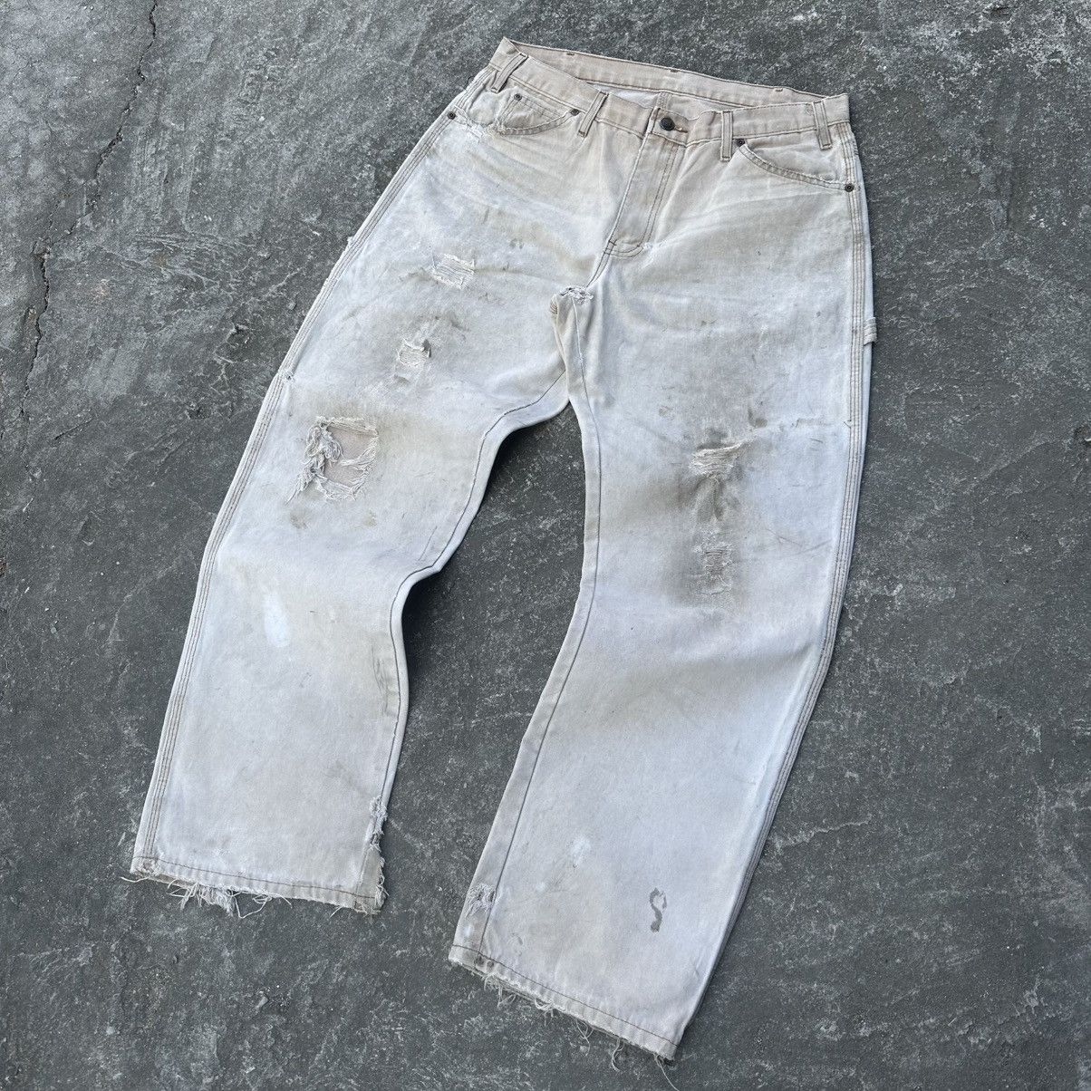Carhartt (34x31) Grail Vintage Distressed Faded Tan Dickies Carpenter Size US 34 / EU 50 - 16 Thumbnail
