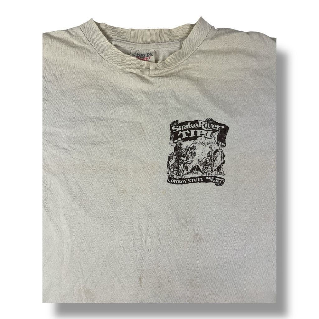 Other Vintage Oneita Cowboy Stuff Hagerman Idaho Western Single St Size US XL / EU 56 / 4 - 2 Thumbnail