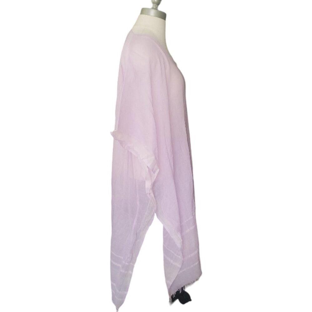 Eileen Fisher CT1115 Eileen Fisher Violet Cotton Cover up/Tunic One Size Size L / US 10 / IT 46 - 3 Thumbnail