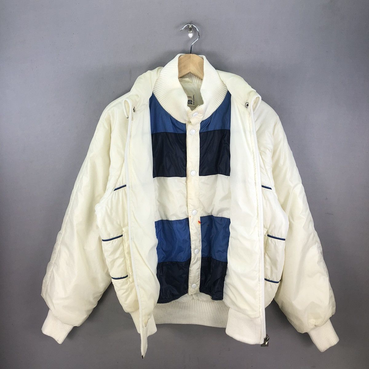 Japanese Brand Vintage 1990s Bob Johnes Sports Padded Puffer Jacket Size US M / EU 48-50 / 2 - 2 Thumbnail