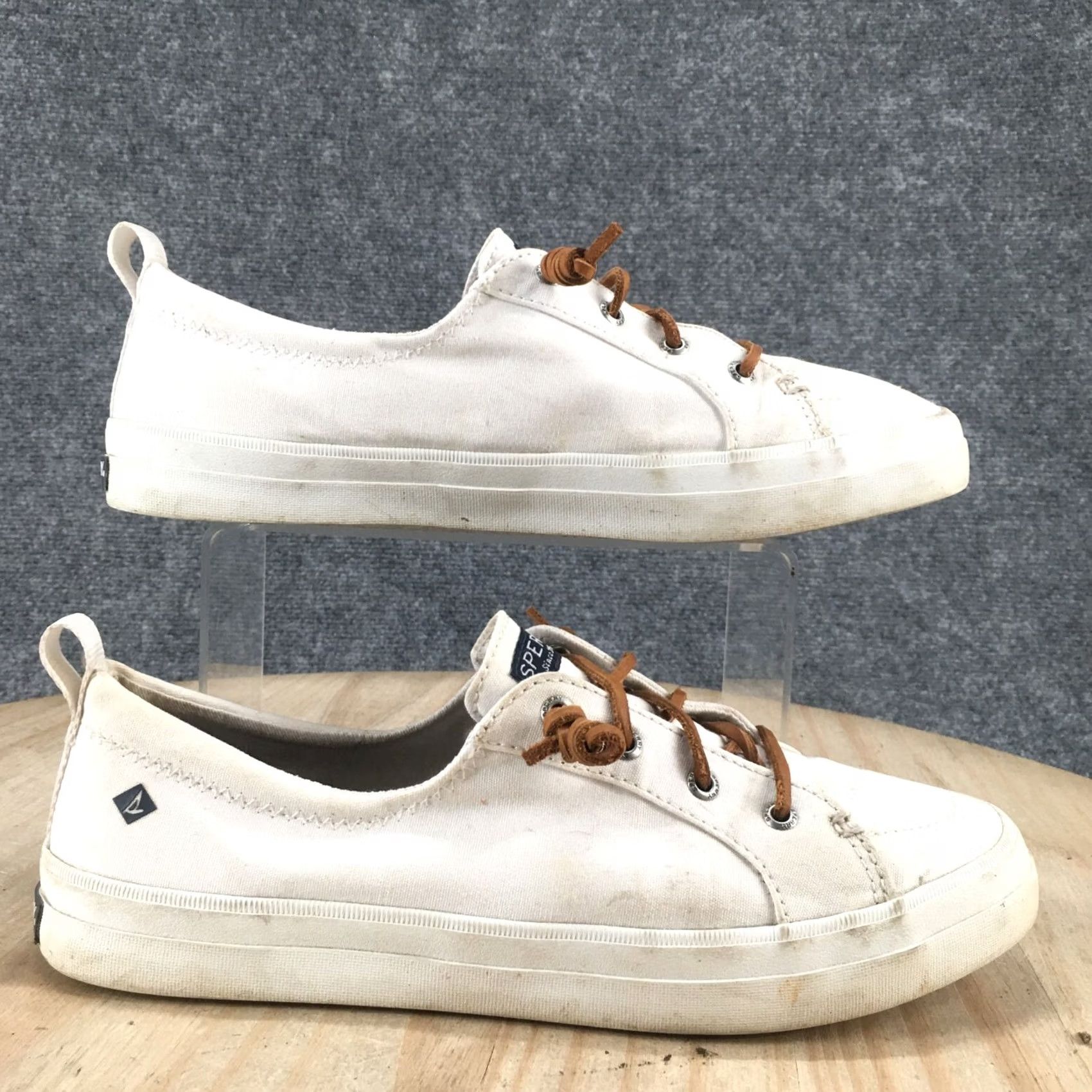 Sperry Sperry Top Sider Sneaker Womens 9.5 White Pier Wave Lace Up Casual STS81903 Size L / US 10 / IT 46 - 2 Thumbnail