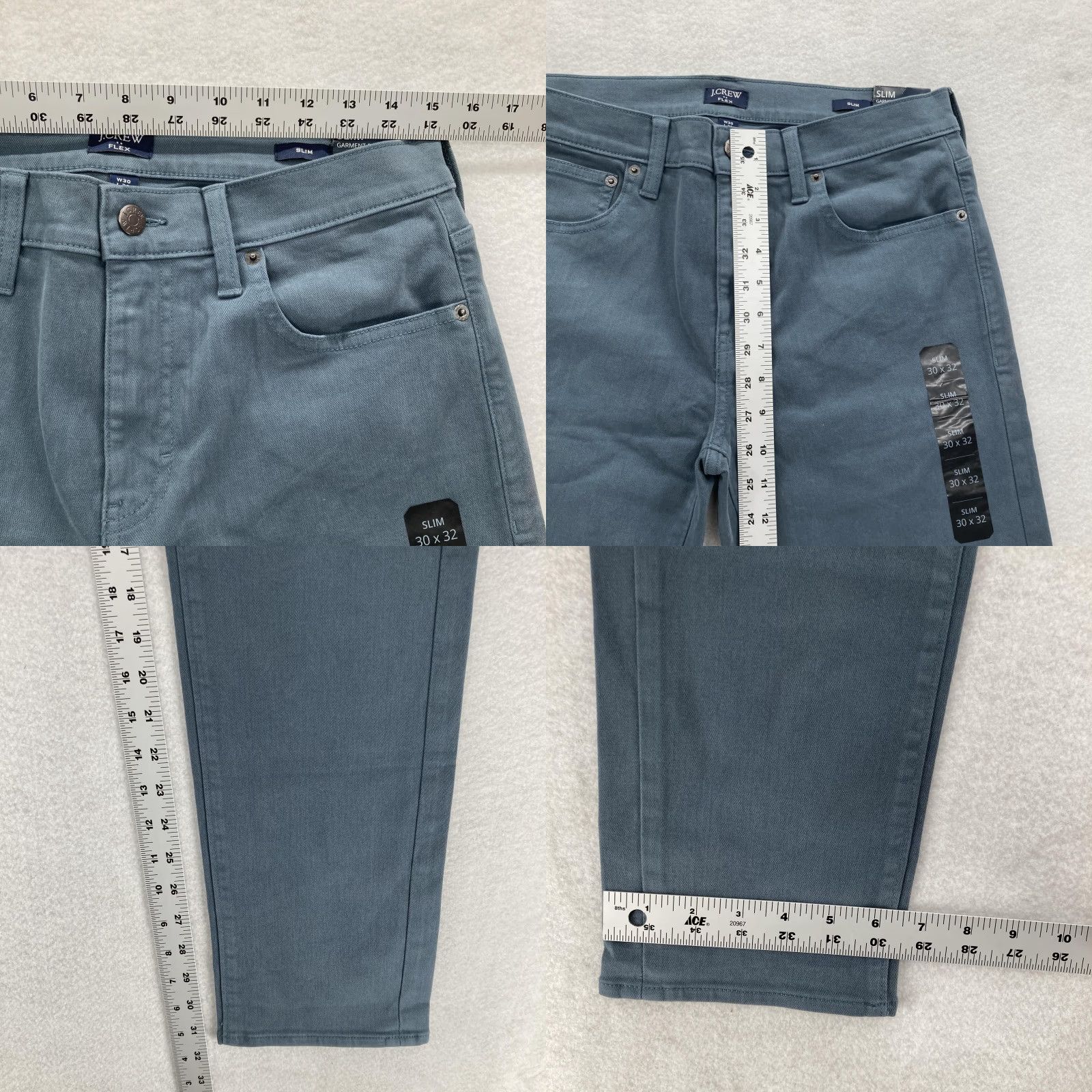 J.Crew J.CREW Slim fit Garment Dyed Five Pocket Pants Mens 30x32 Blue Gray Stretch NWT Pants Mens Slim fit Five Pocket Blue Gray NWT Size US 30 / EU 46 - 8 Thumbnail