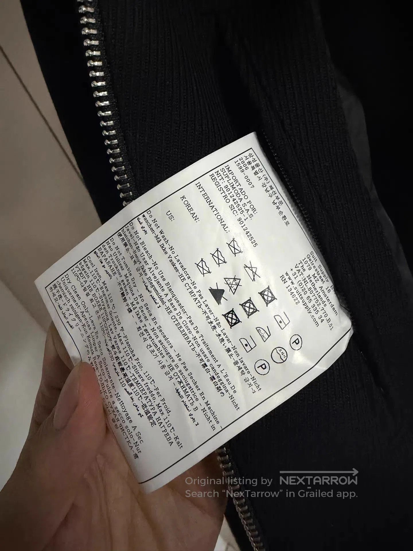 Suitsupply Black Light Jacket with Zip Front and Pockets. Size US M / EU 48-50 / 2 - 4 Thumbnail