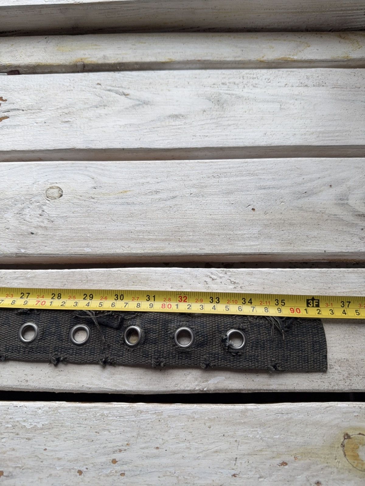 Japanese Brand Vintage Y2K 00s Punk Grunge Grommet Cotton Belt Distressed Size ONE SIZE - 14 Thumbnail